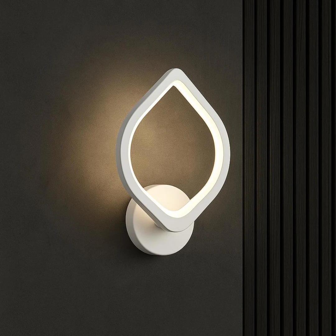 MS53005-1 Beyaz Mimari 3 Renk Ledli Modern Aplik-Takım 2 Adet