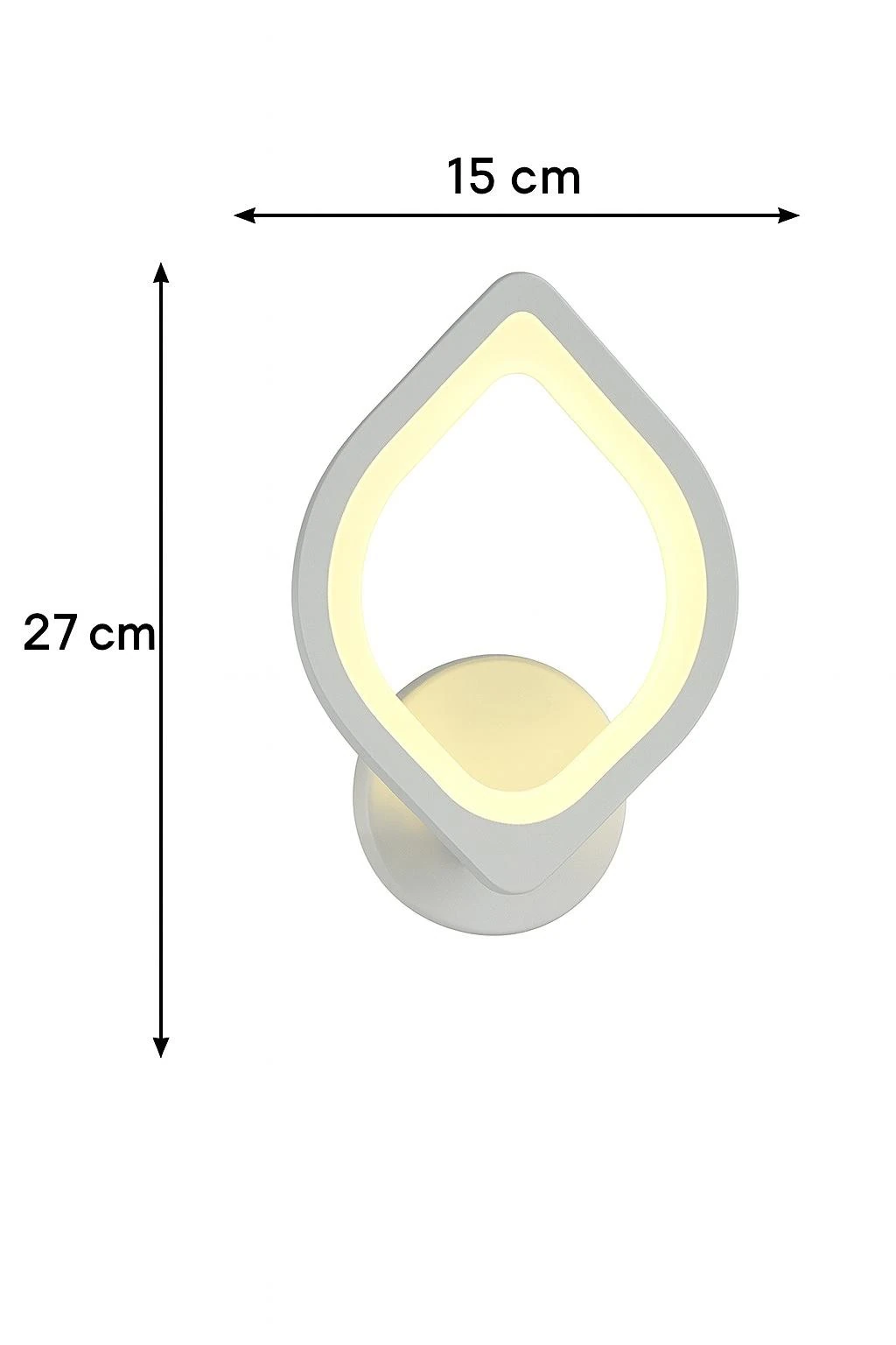 MS53005-1 Beyaz Mimari 3 Renk Ledli Modern Aplik-Takım 2 Adet