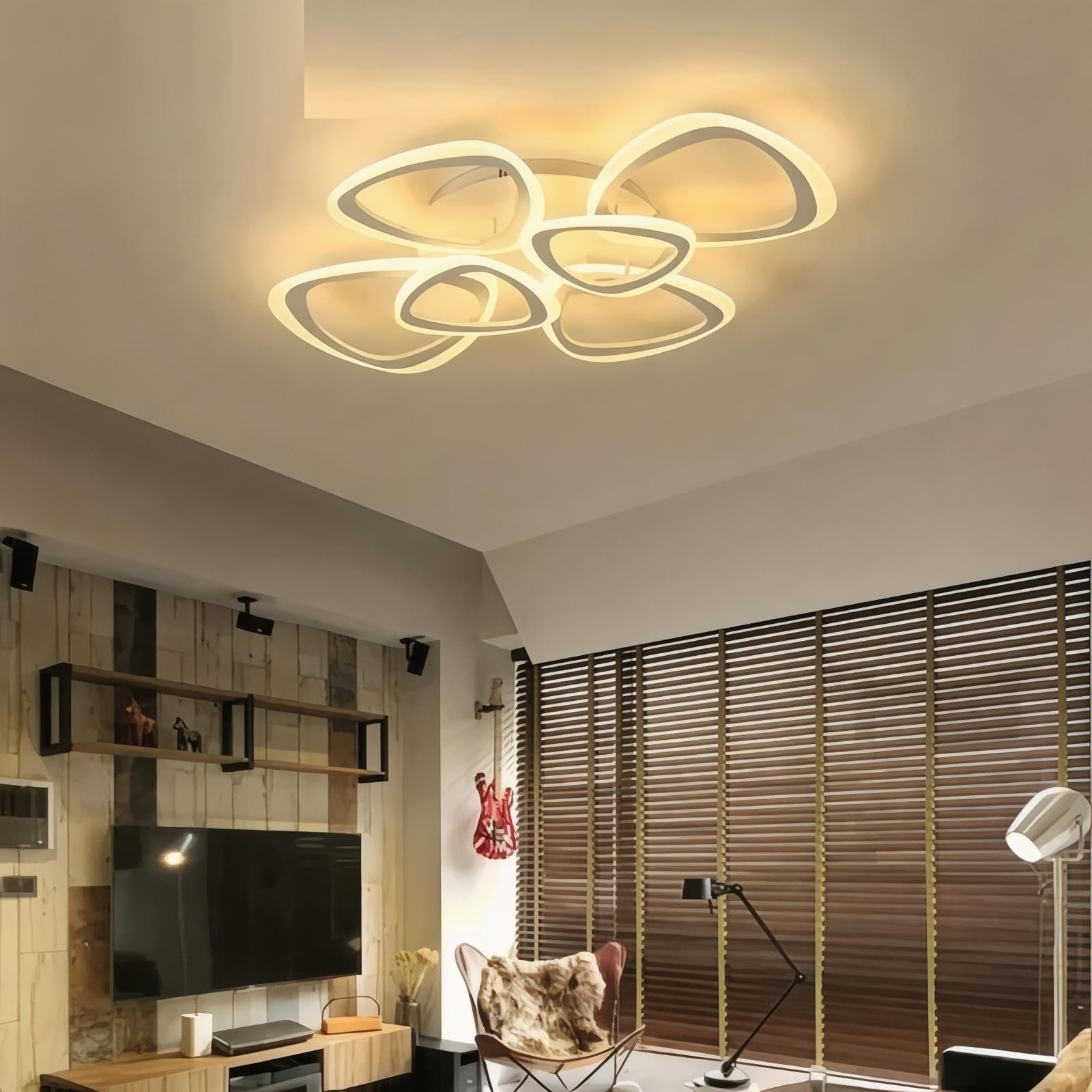 MS39005-6 Beyaz Plafonyer Lüks Modern 6'LI Günışığı Ledli Avize