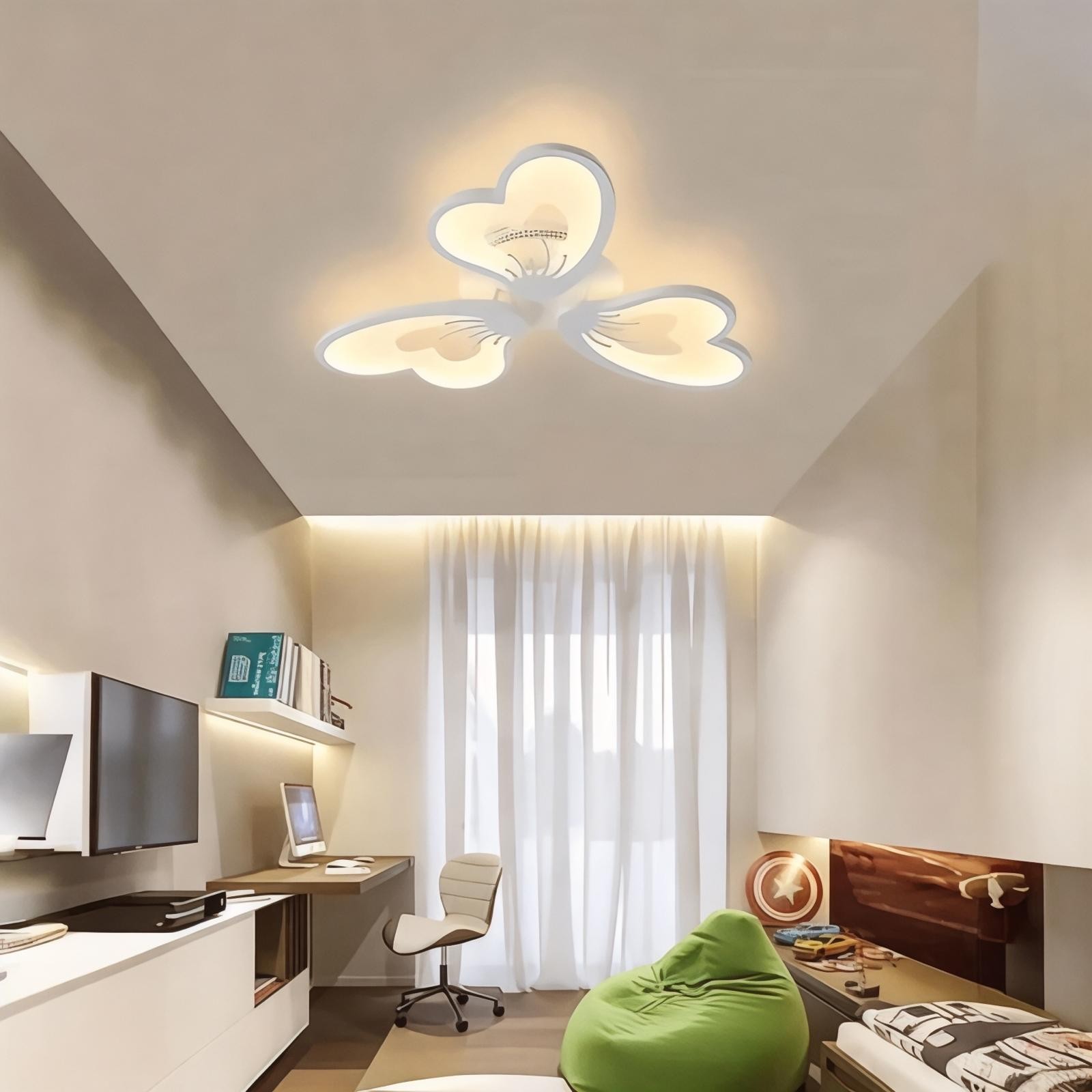 MS56005-3 Beyaz Plafonyer Lüks Modern 3'LÜ Günışığı Ledli Avize