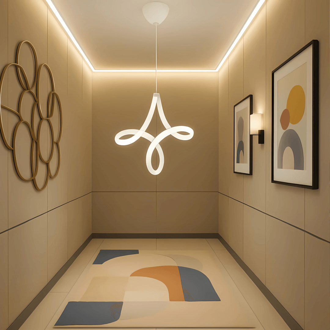 Yıldız Mimari Tasarım Beyaz Modern Ultra Power Beyaz Ledli Avize