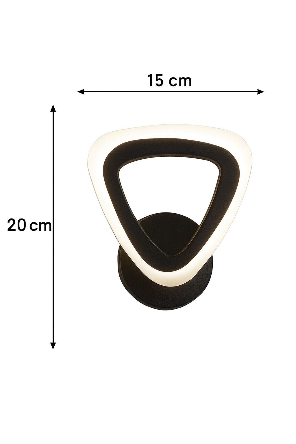 MS39006-1 Siyah Mimari 3 Renk Ledli Modern Aplik- Takım 2 Adet