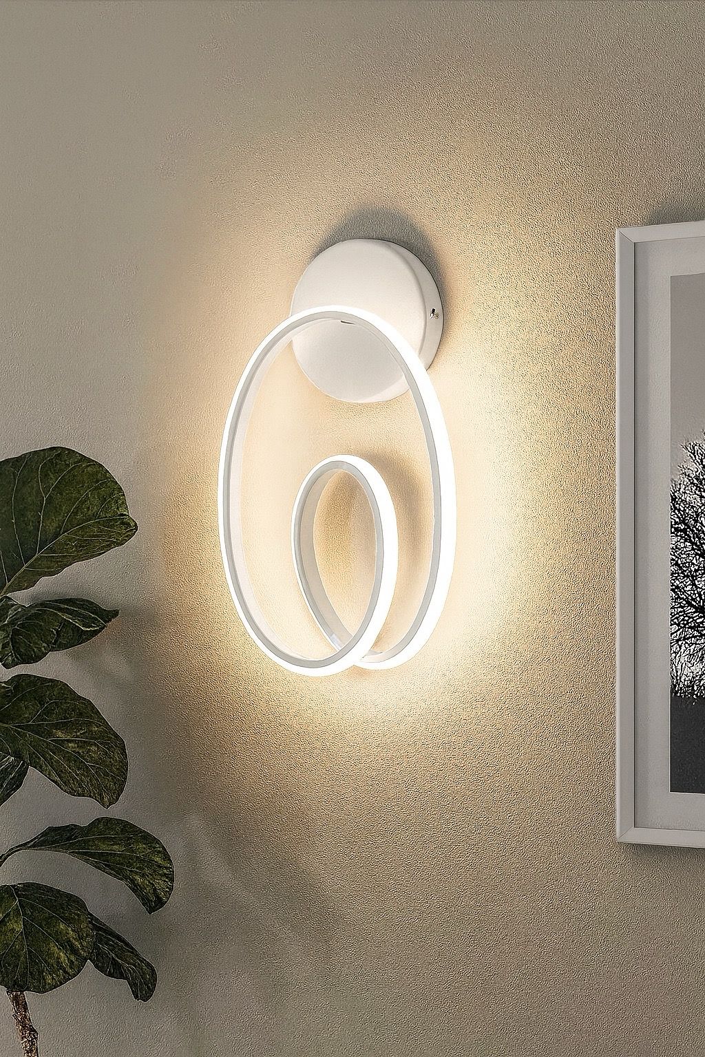 Lucca Beyaz Günışığı Ledli Mimari Tasarım Dekoratif Ledli Aplik