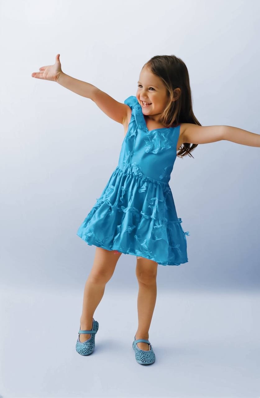 BLUE CUTE GIRL Omuz Detaylı Elbise