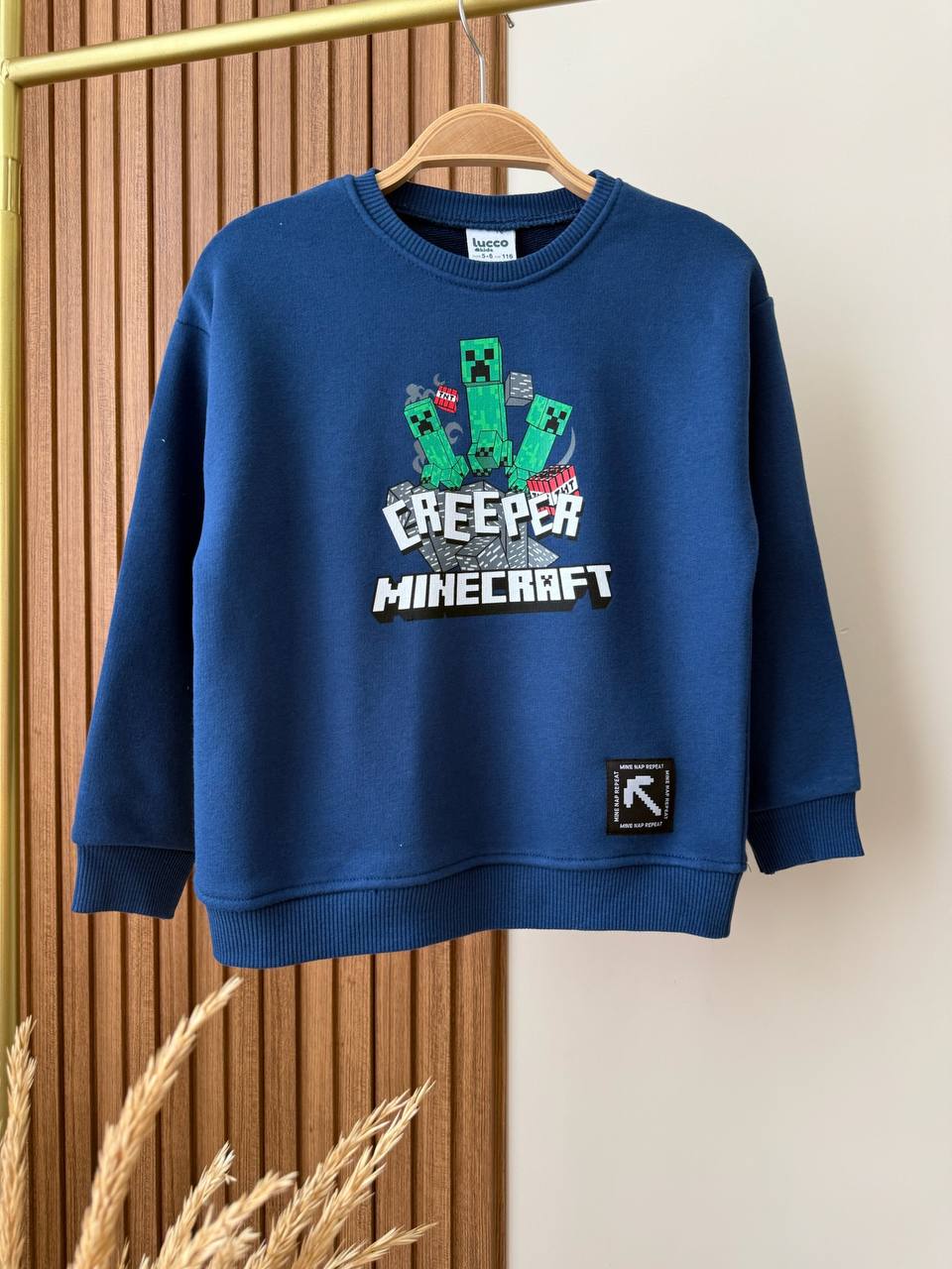 MINECRAFT Baskılı Sweatshirt (Büyük Yaş Grubu)