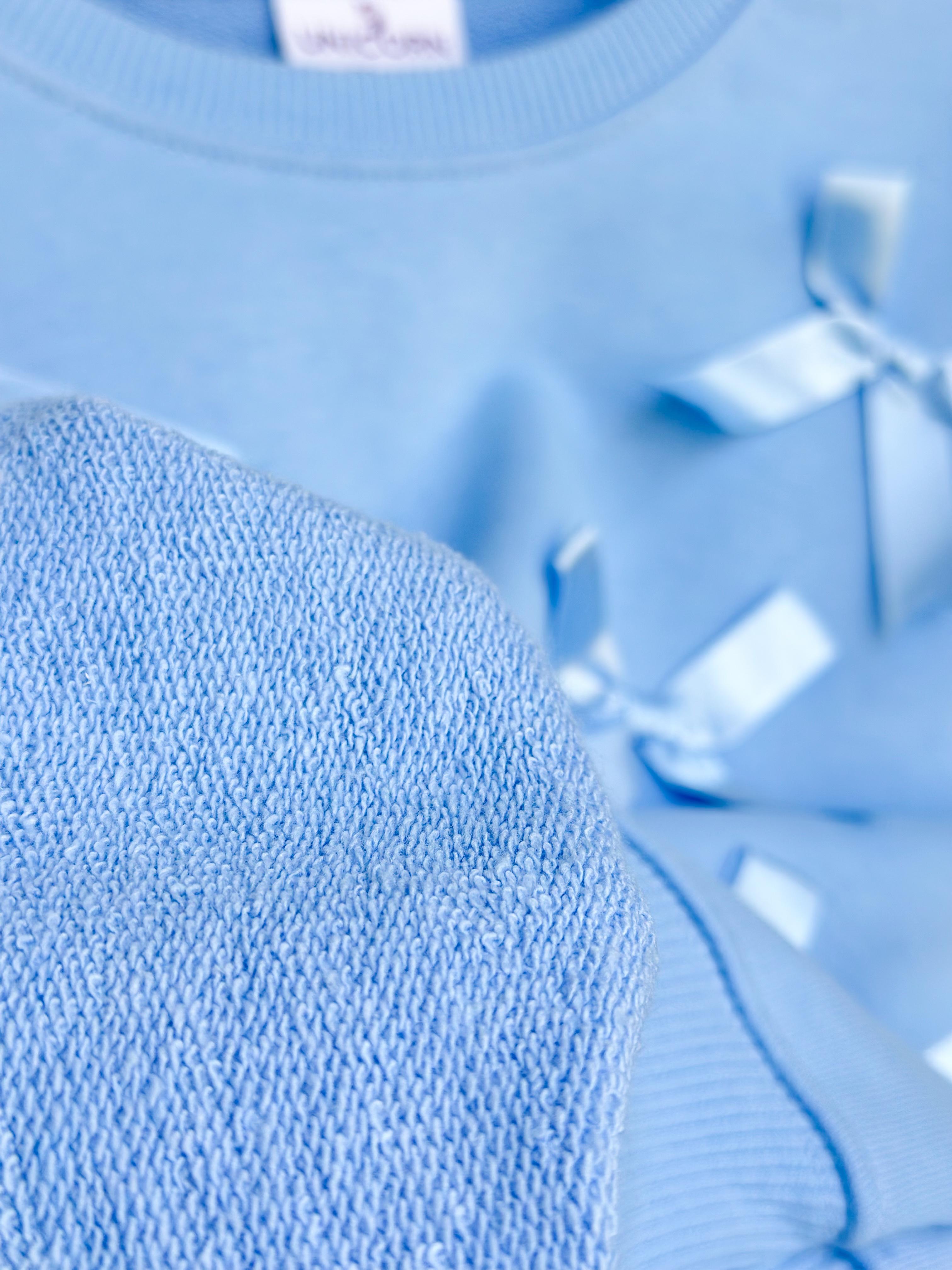 BLUE RIBBONY 3 Boyutlu Sweatshirt ve İspanyol Paça Tayt Takım