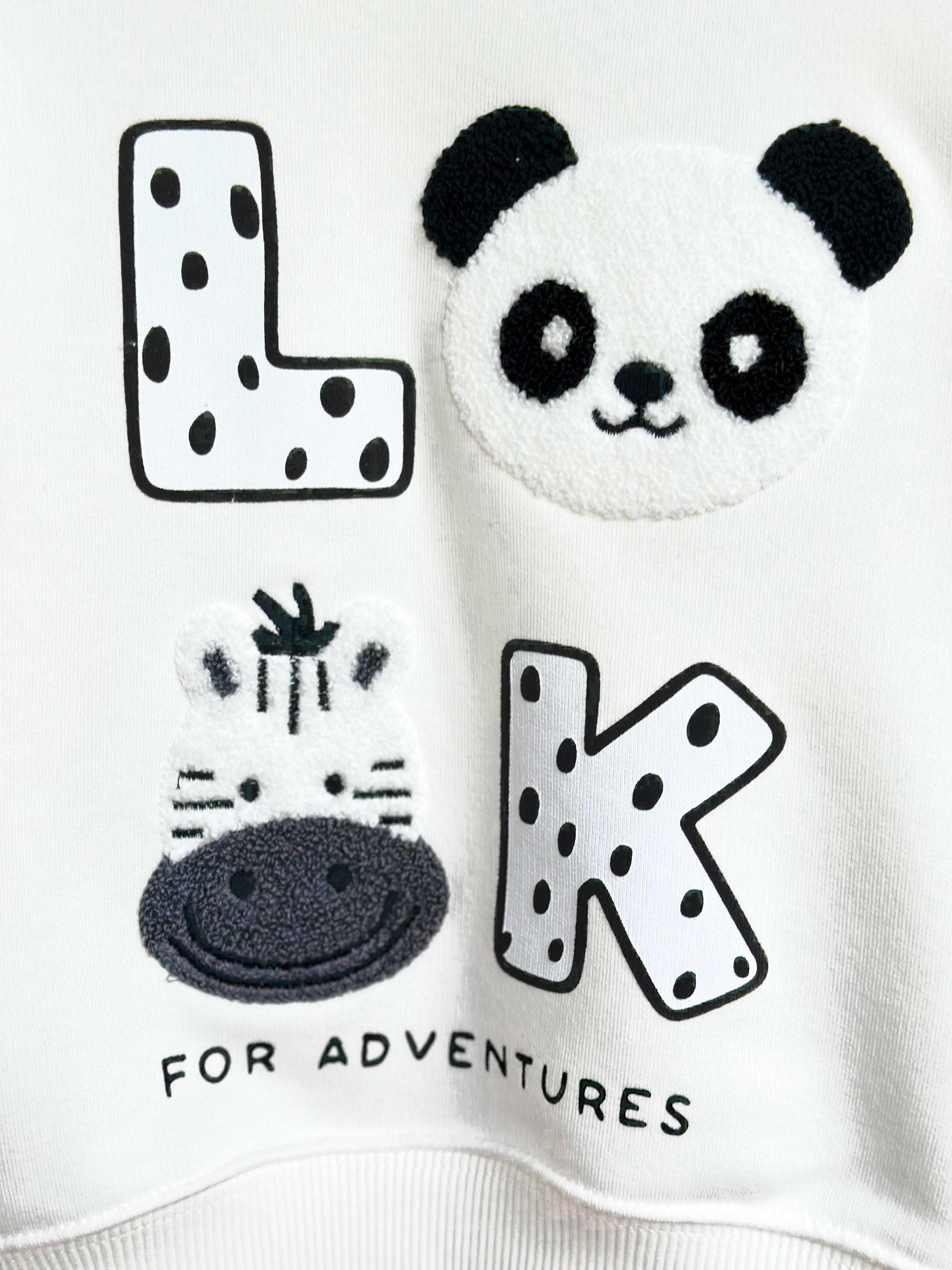 LOOK Nakış Detay Sweatshirt ve Pantolon Takım