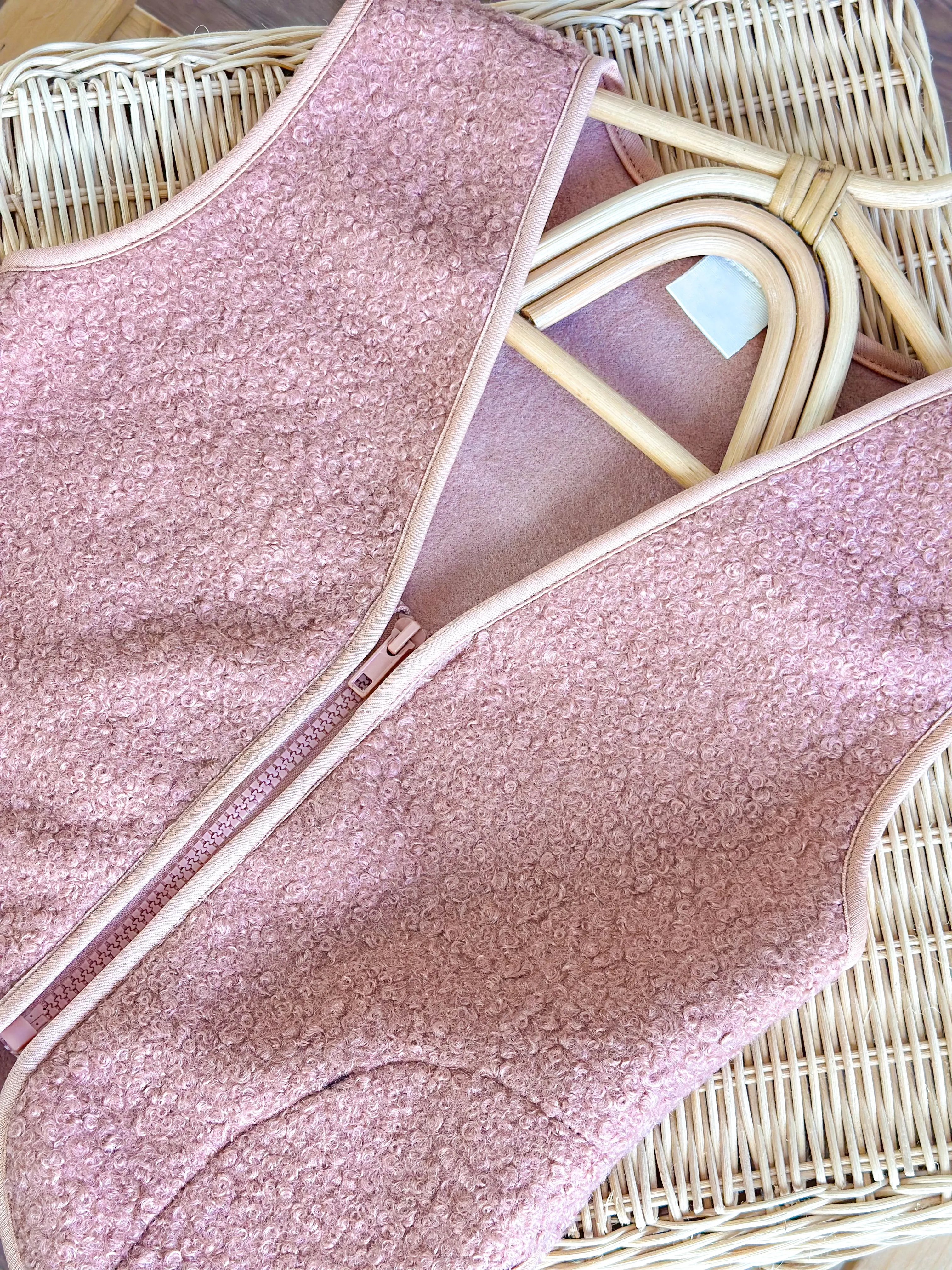 HOGGET Yumuşak Dokulu Yelek-Pembe