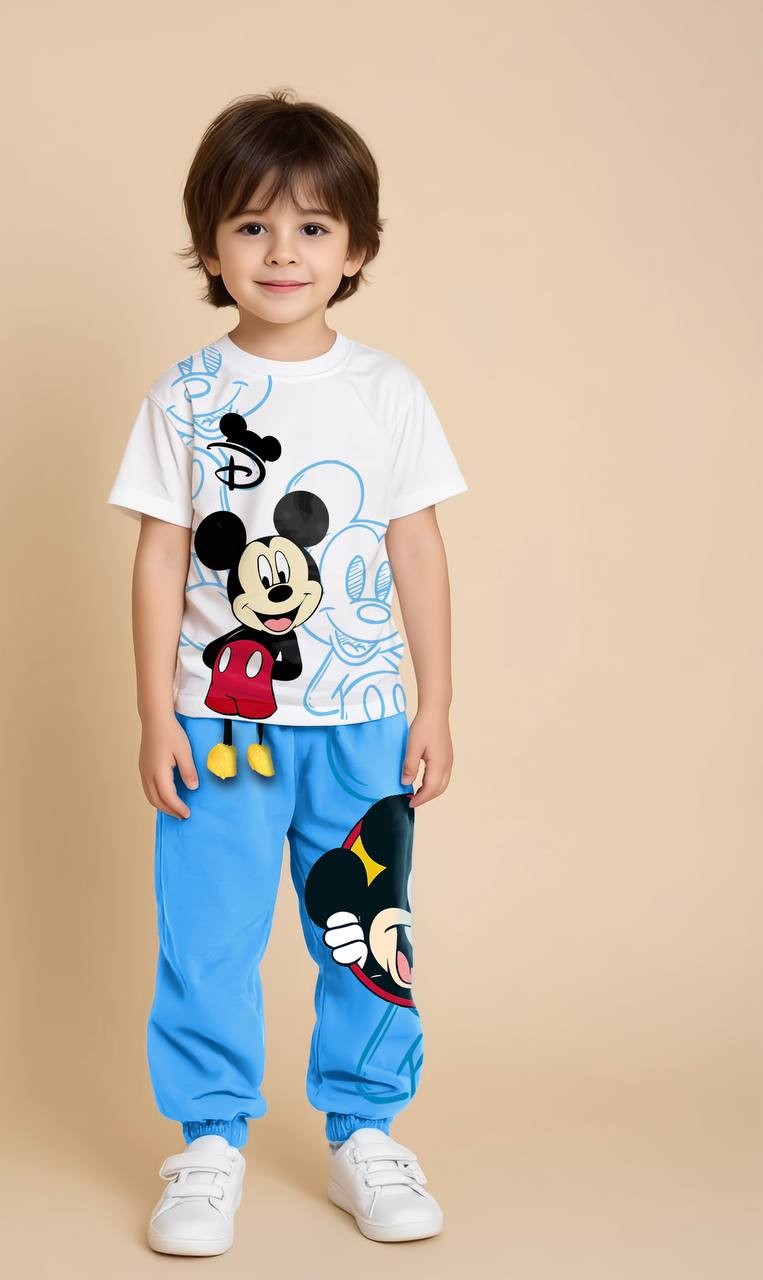 Sallanan Ayak Mickey Erkek Çocuk T-Shirt ve Eşofman Takım