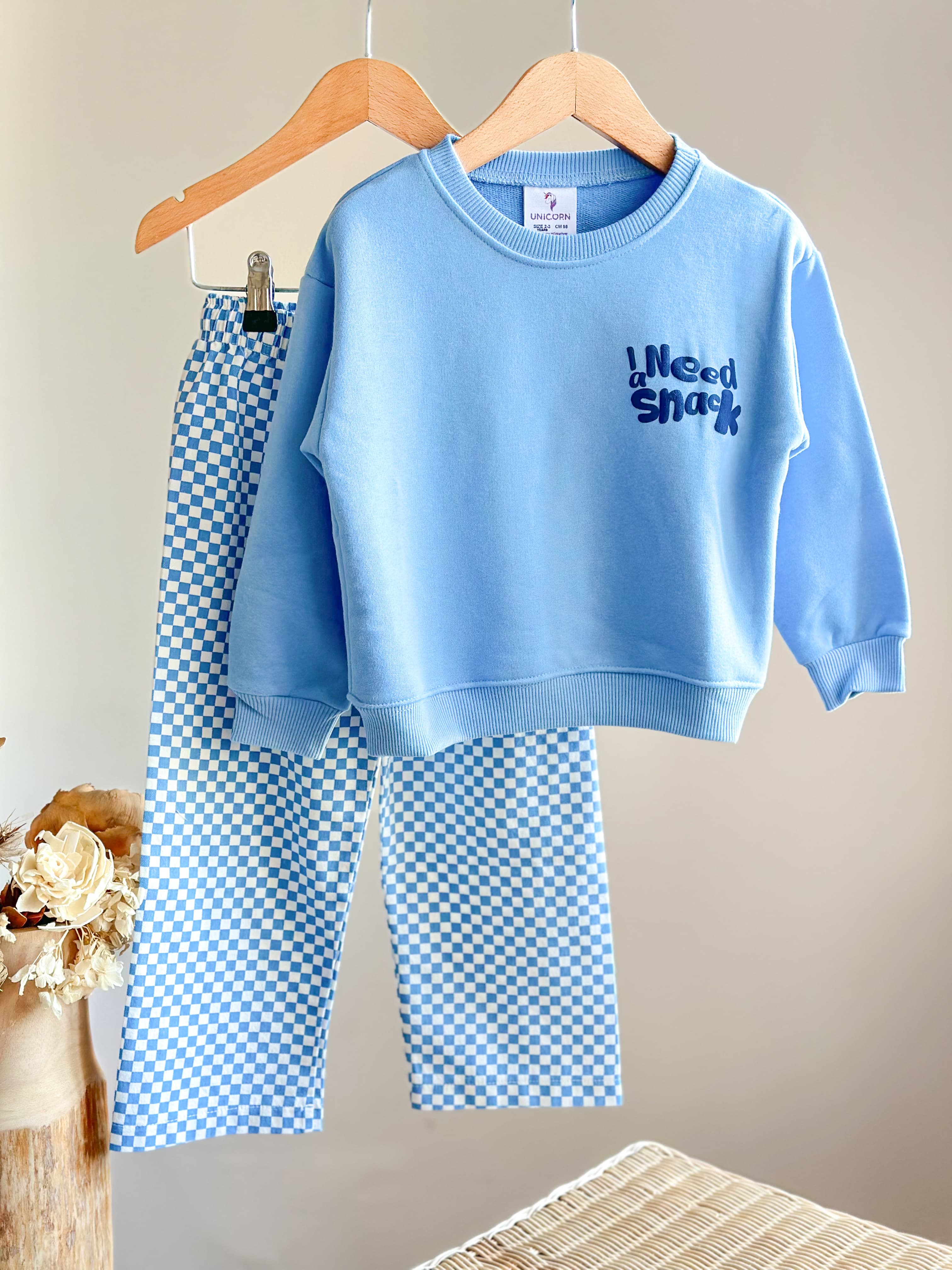 I NEED SNACK Sweatshirt ve Kot Canvas Dokuma Pantolon