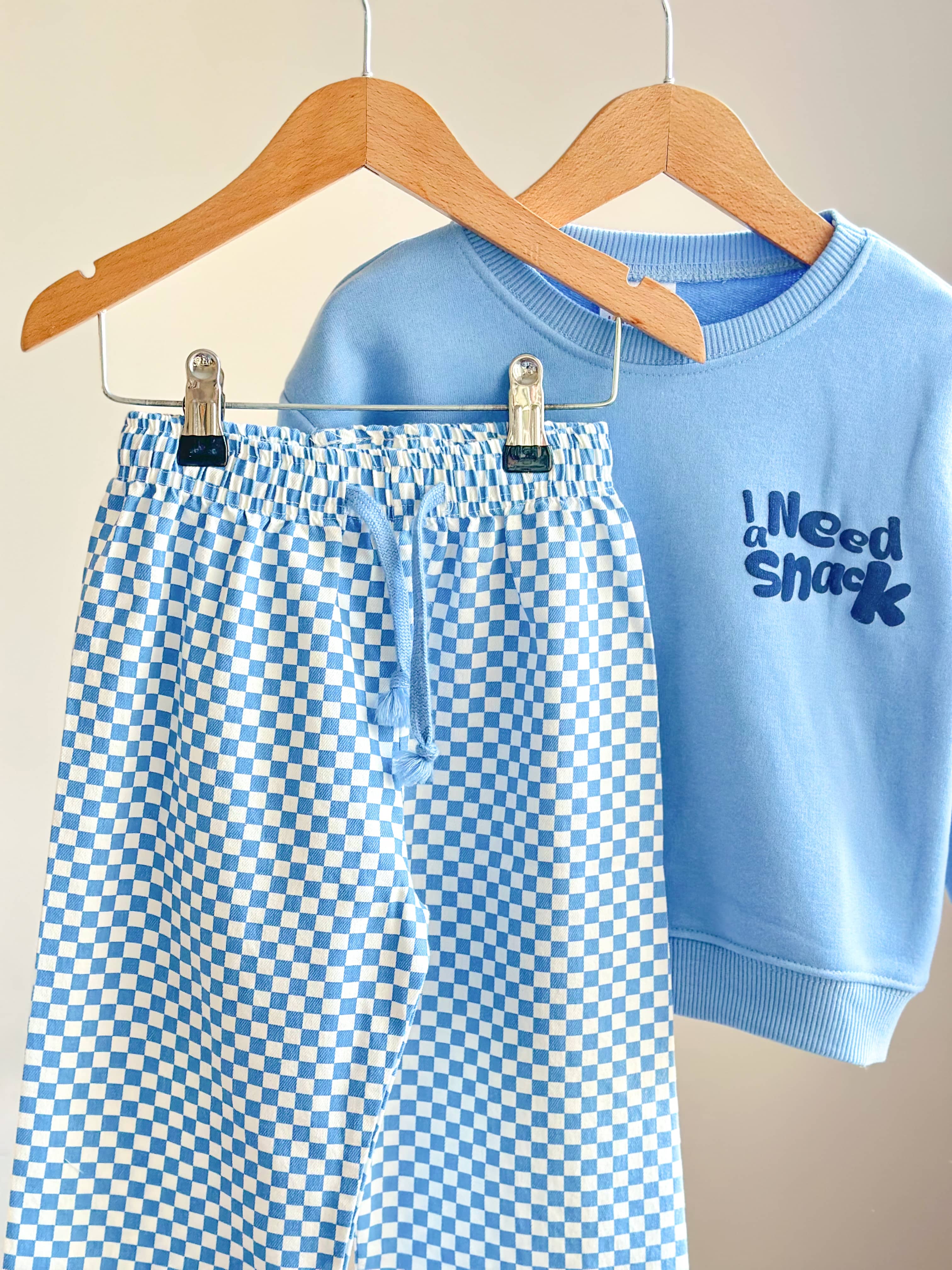 I NEED SNACK Sweatshirt ve Kot Canvas Dokuma Pantolon