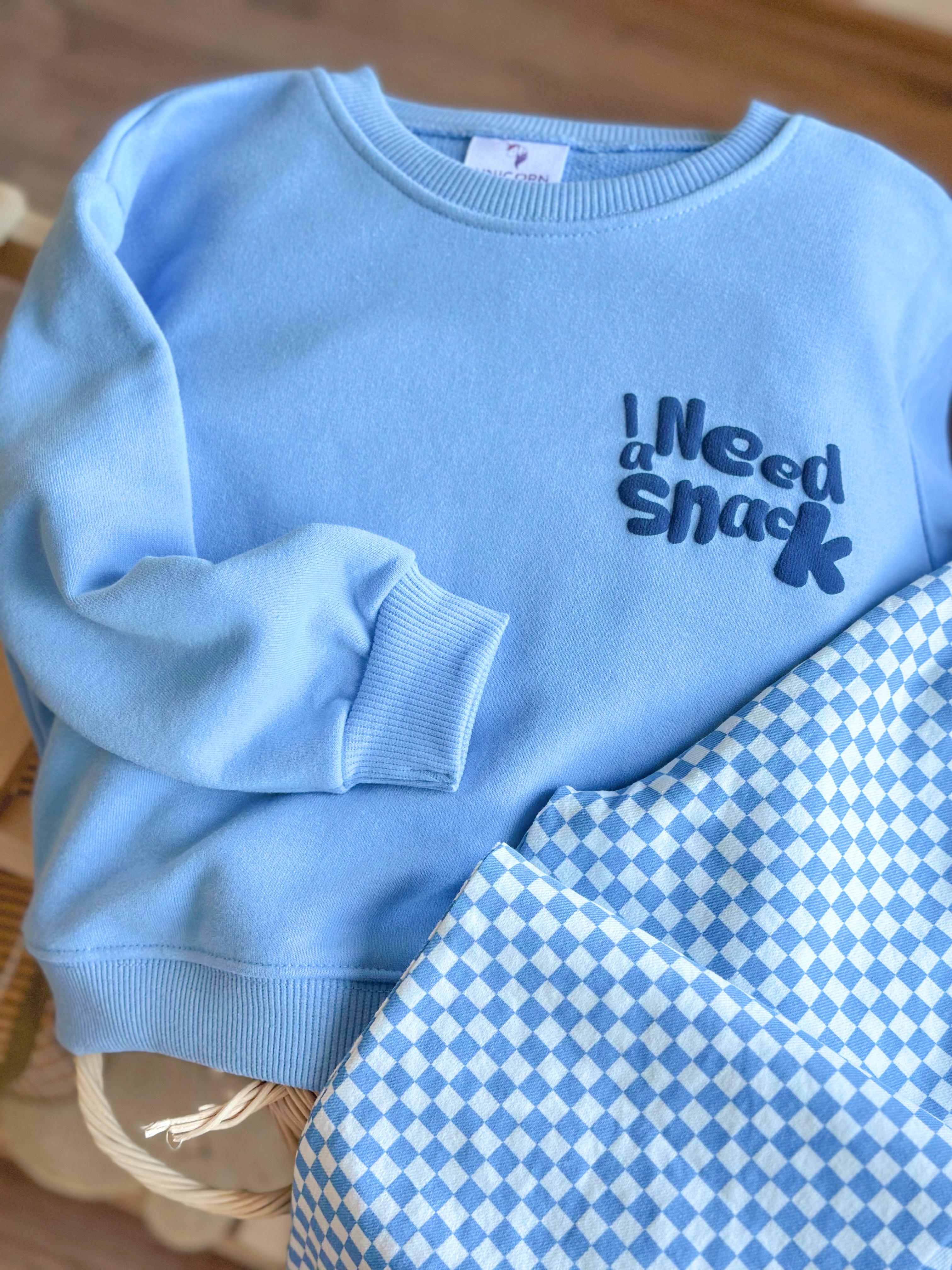 I NEED SNACK Sweatshirt ve Kot Canvas Dokuma Pantolon