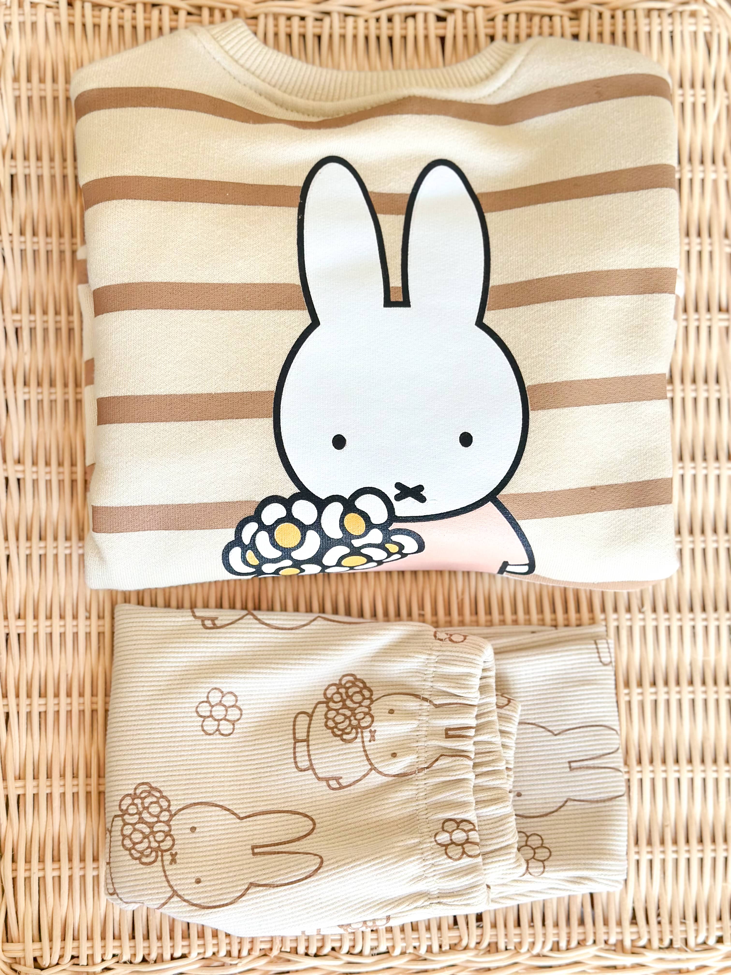 MIFFY Süzene Nakışlı Sweatshirt ve Tayt Takım