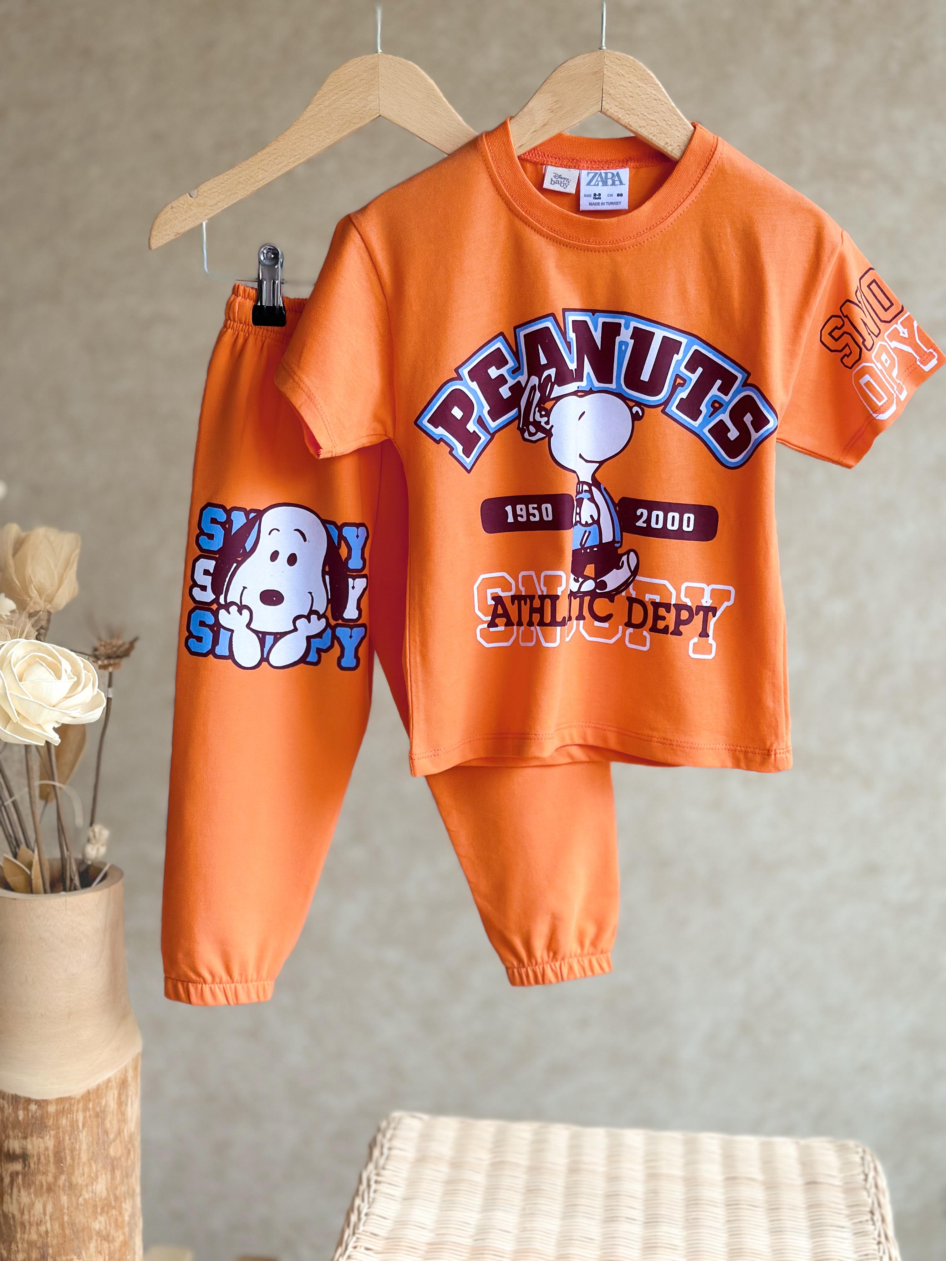 PEANUTS Turuncu T-Shirt Takım