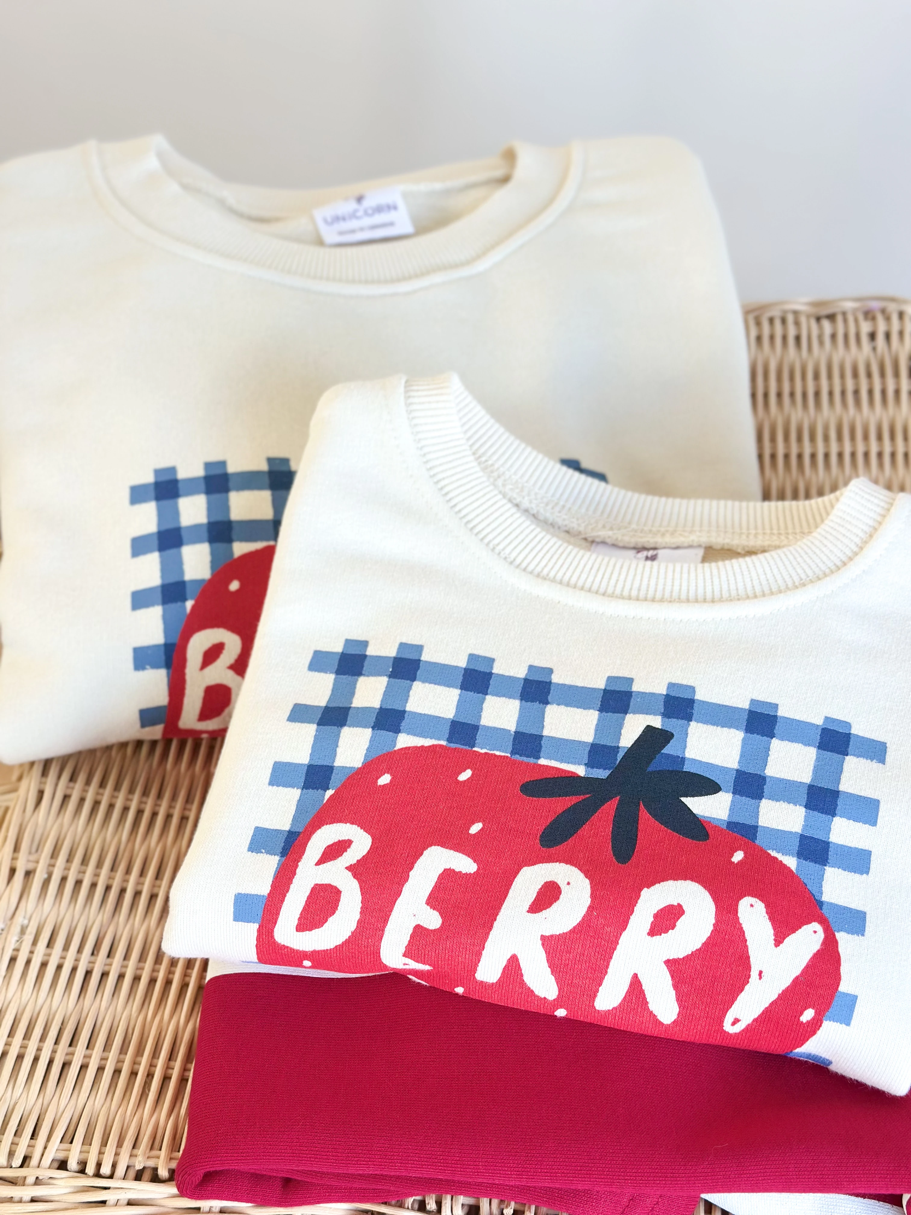 BERRY SWEET Baskılı Sweatshirt ve 3 İplik Pantolon Takım