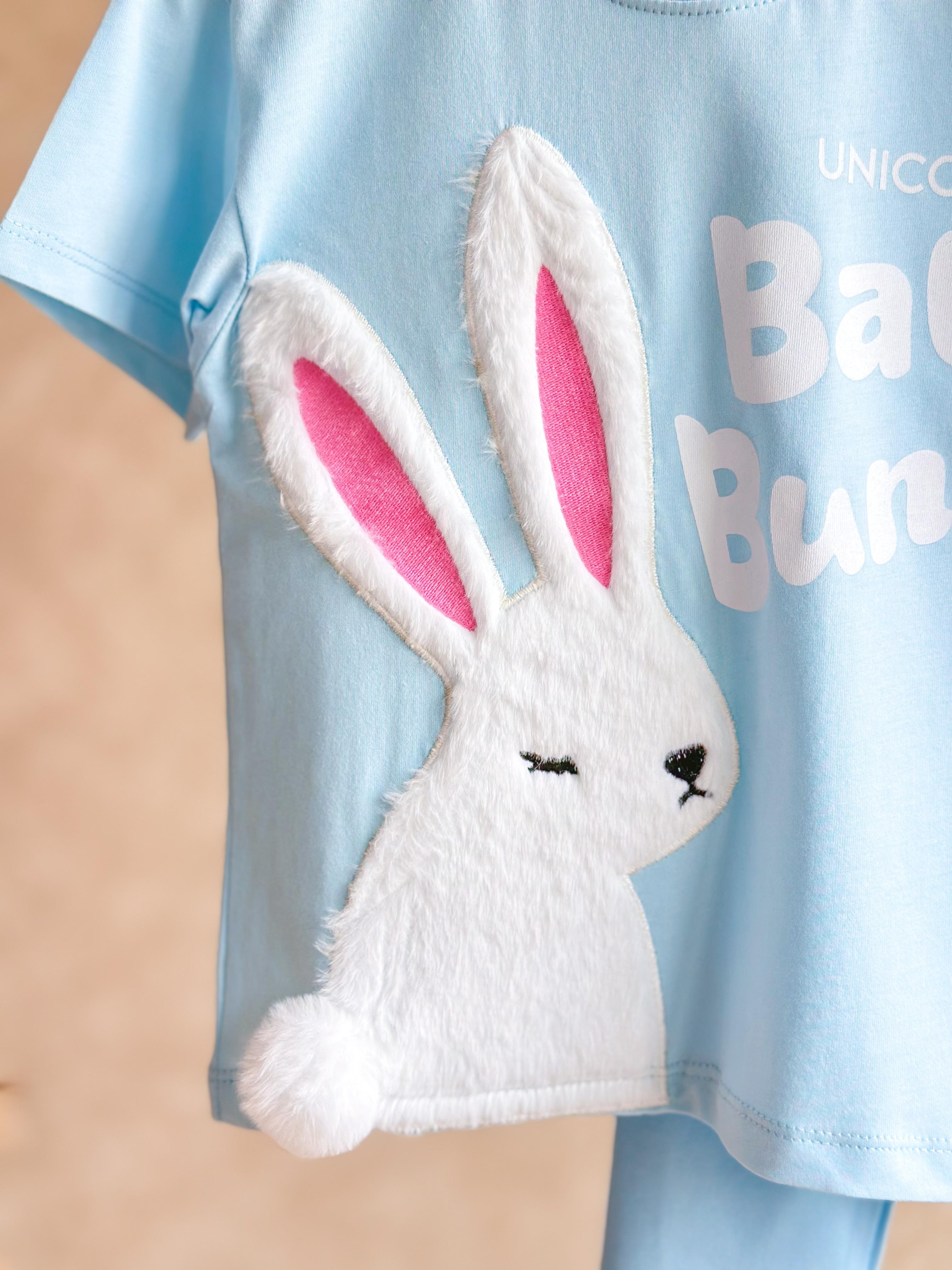 BABY BUNNY Peluş T-Shirt ve Tayt Takım
