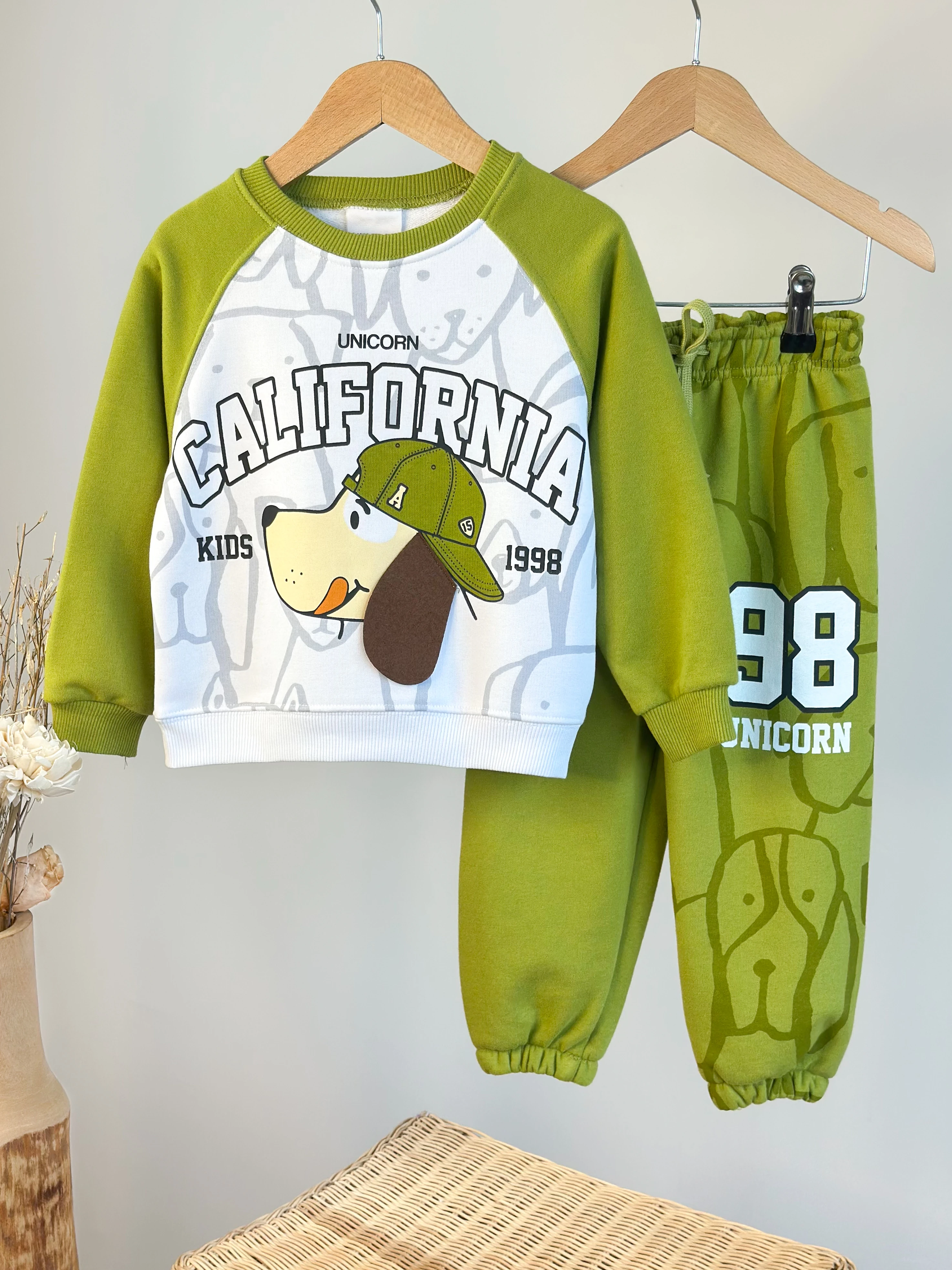 PUPPY 3D Sweatshirt ve 3 İplik Eşofman Takım