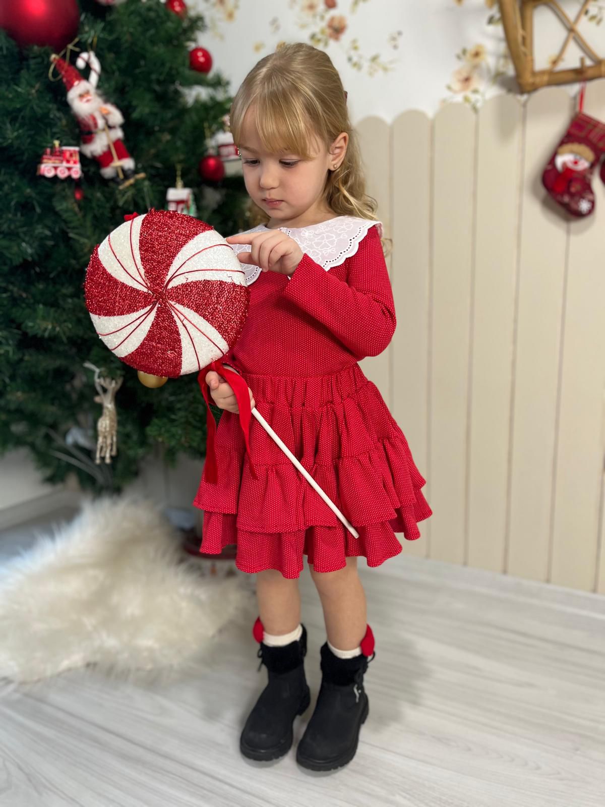 KARMEN Bebe Yaka Kız Çocuk Elbisesi