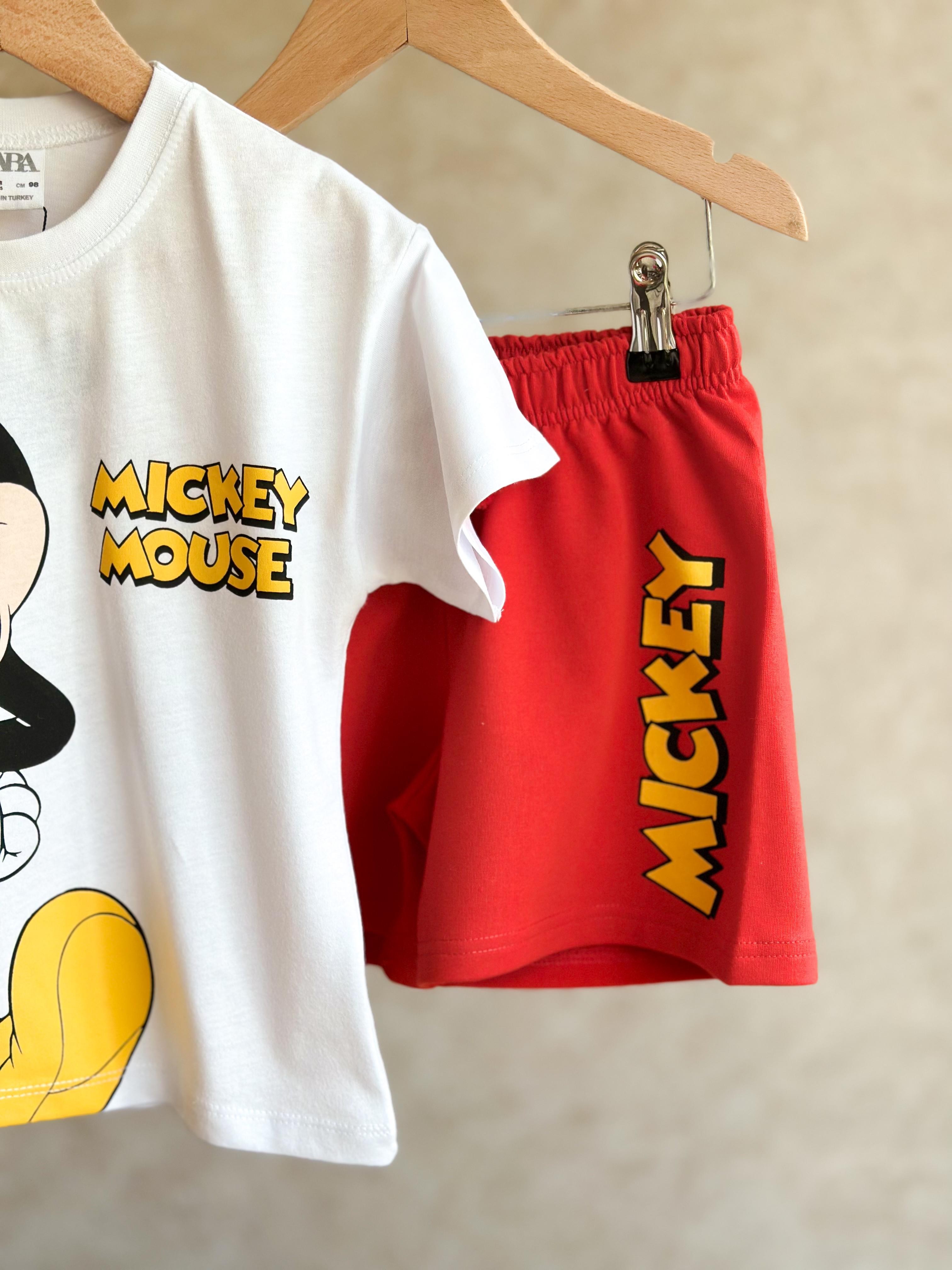 MICKEY MOUSE Kırmızı Şort Takım