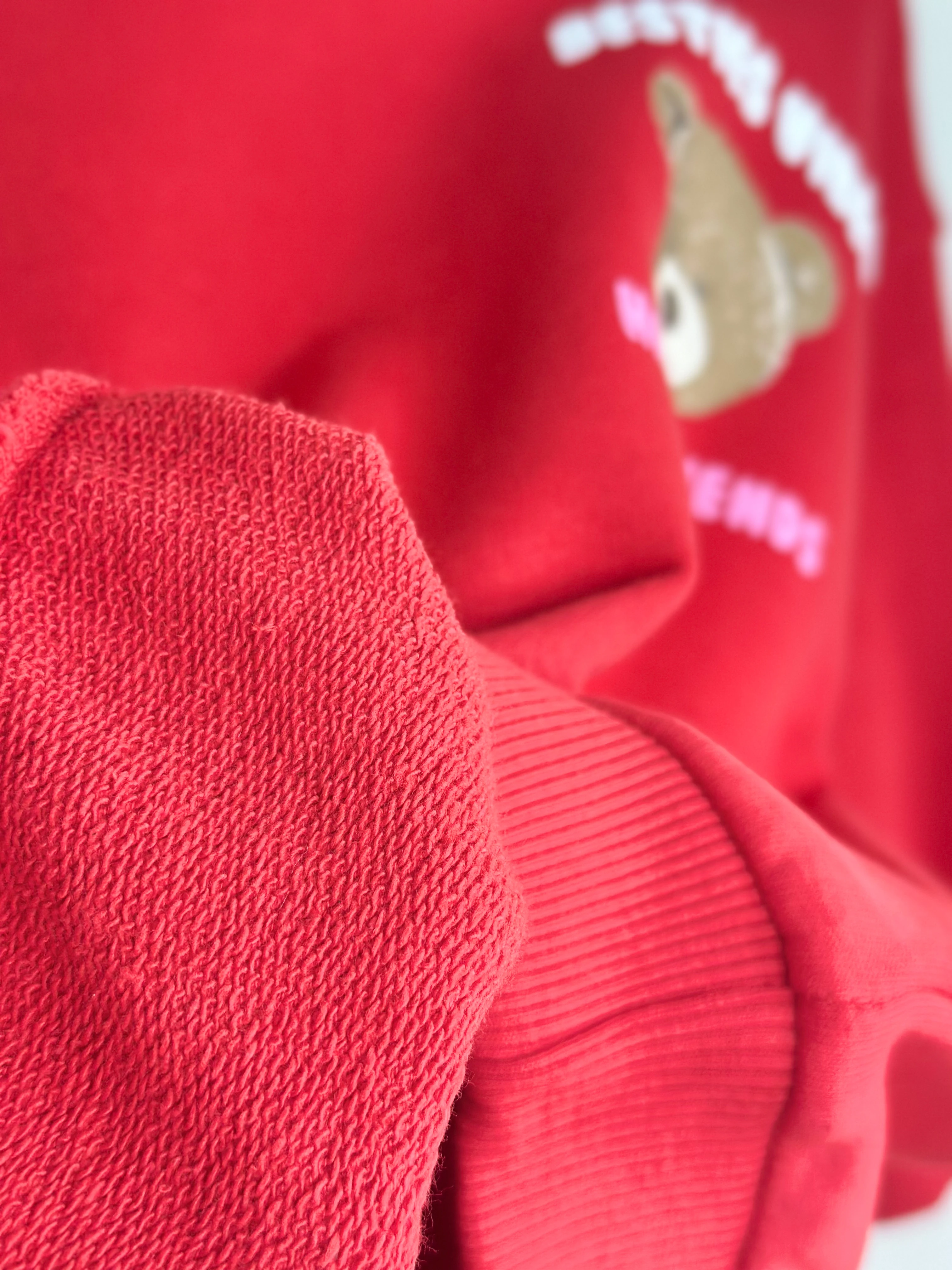 Teddy Baskılı Sweatshirt ve Kot Pantolon Takım