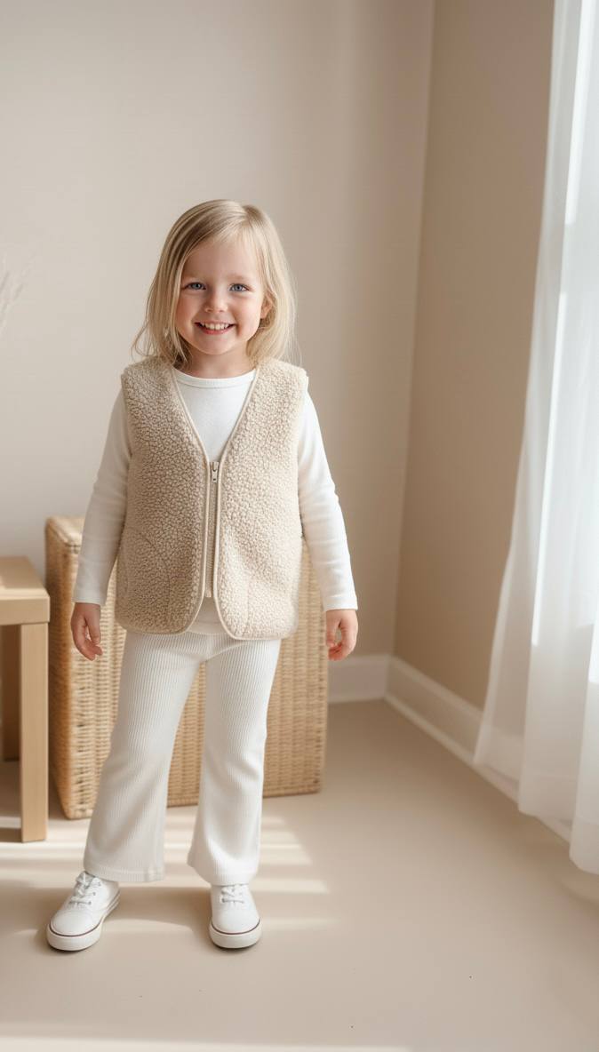 HOGGET Yumuşak Dokulu Yelek-Bej