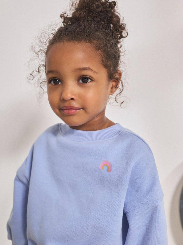 Gökkuşağı Detaylı Sweatshirt ve Tayt Takım