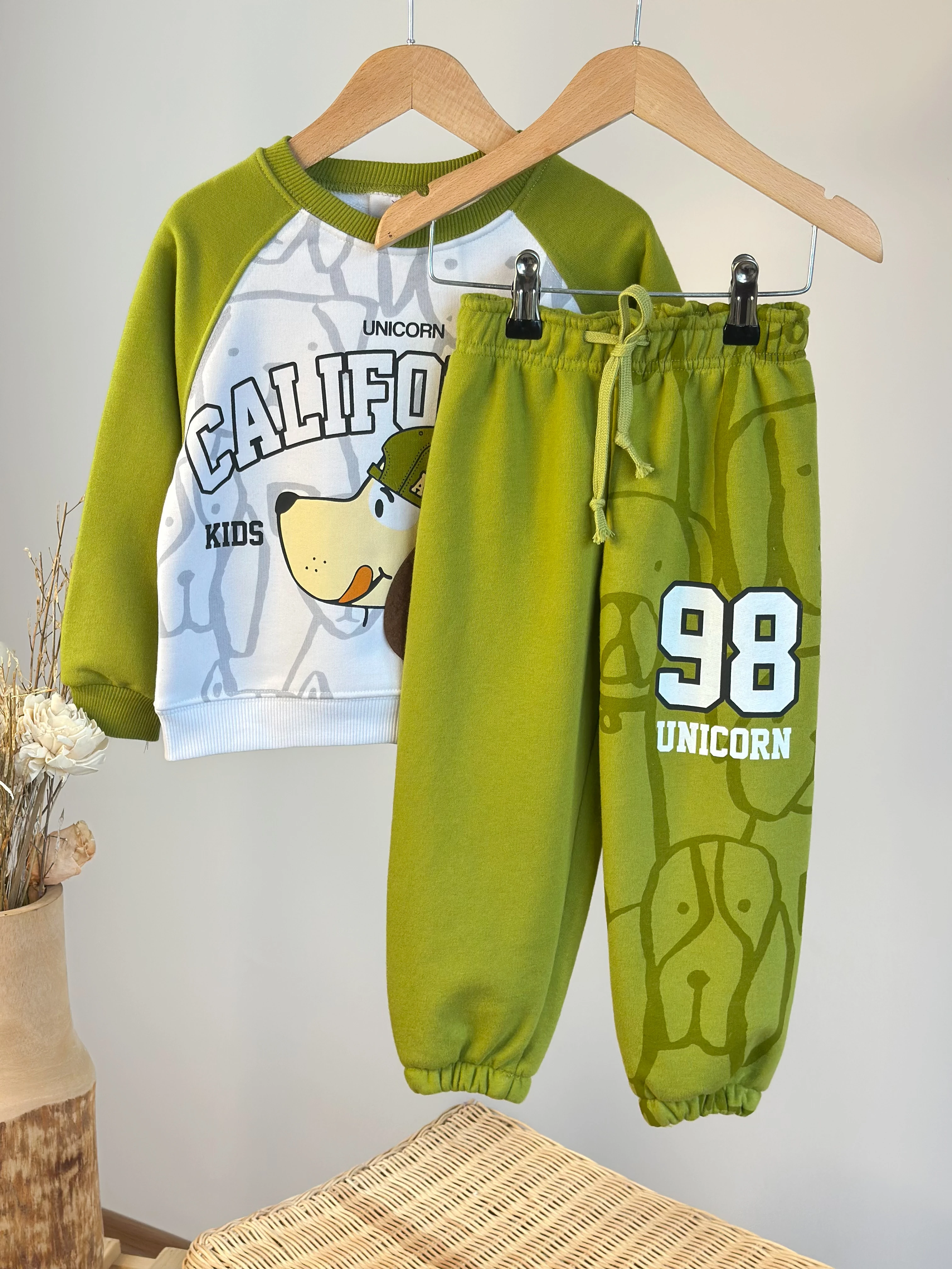 PUPPY 3D Sweatshirt ve 3 İplik Eşofman Takım