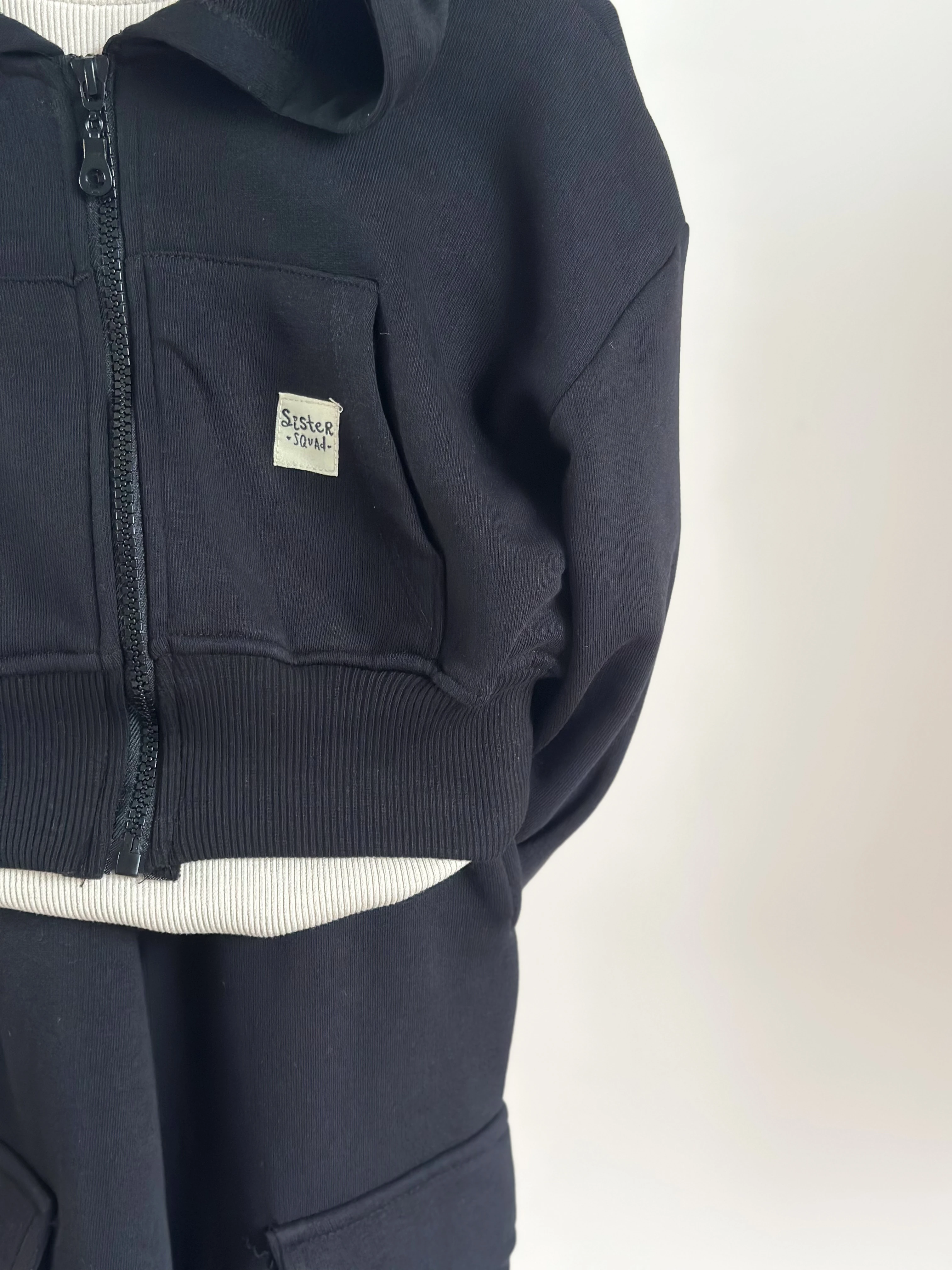 Kapüşonlu Sweatshirt - Bluz ve Cep Detaylı Pantolon 3'lü Takım