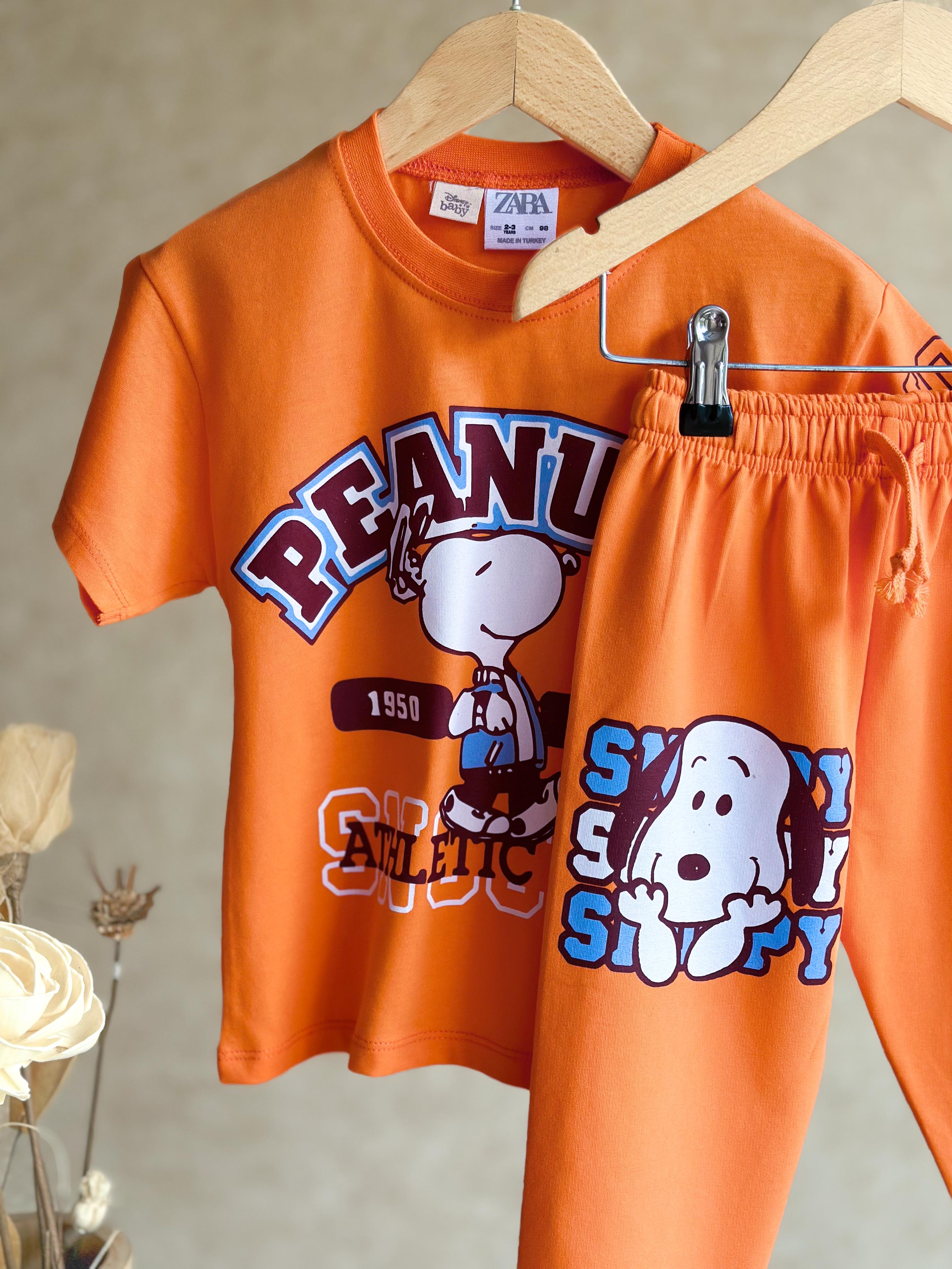 PEANUTS Turuncu T-Shirt Takım