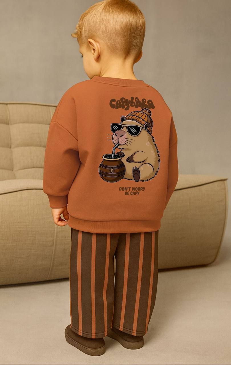 Karakter Baskılı Çizgili Takım