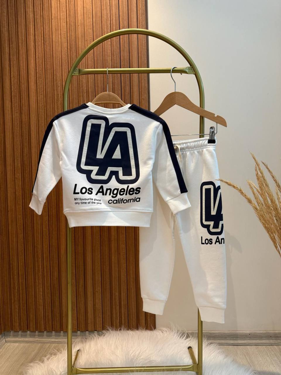 Los Angeles Baskılı Sweatshirt ve Eşofman Takım