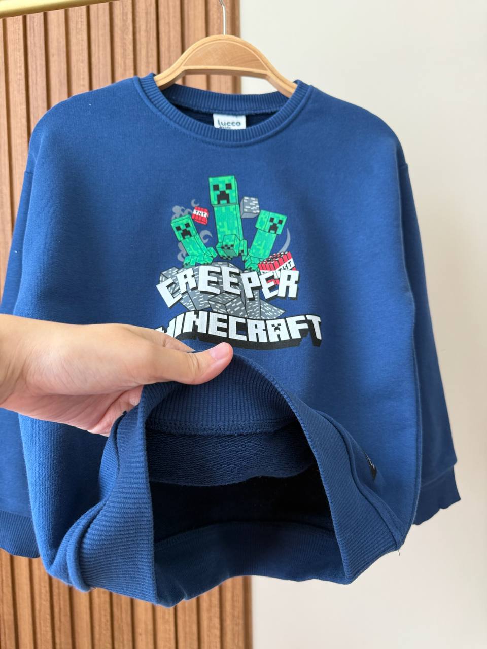 MINECRAFT Baskılı Sweatshirt (Büyük Yaş Grubu)