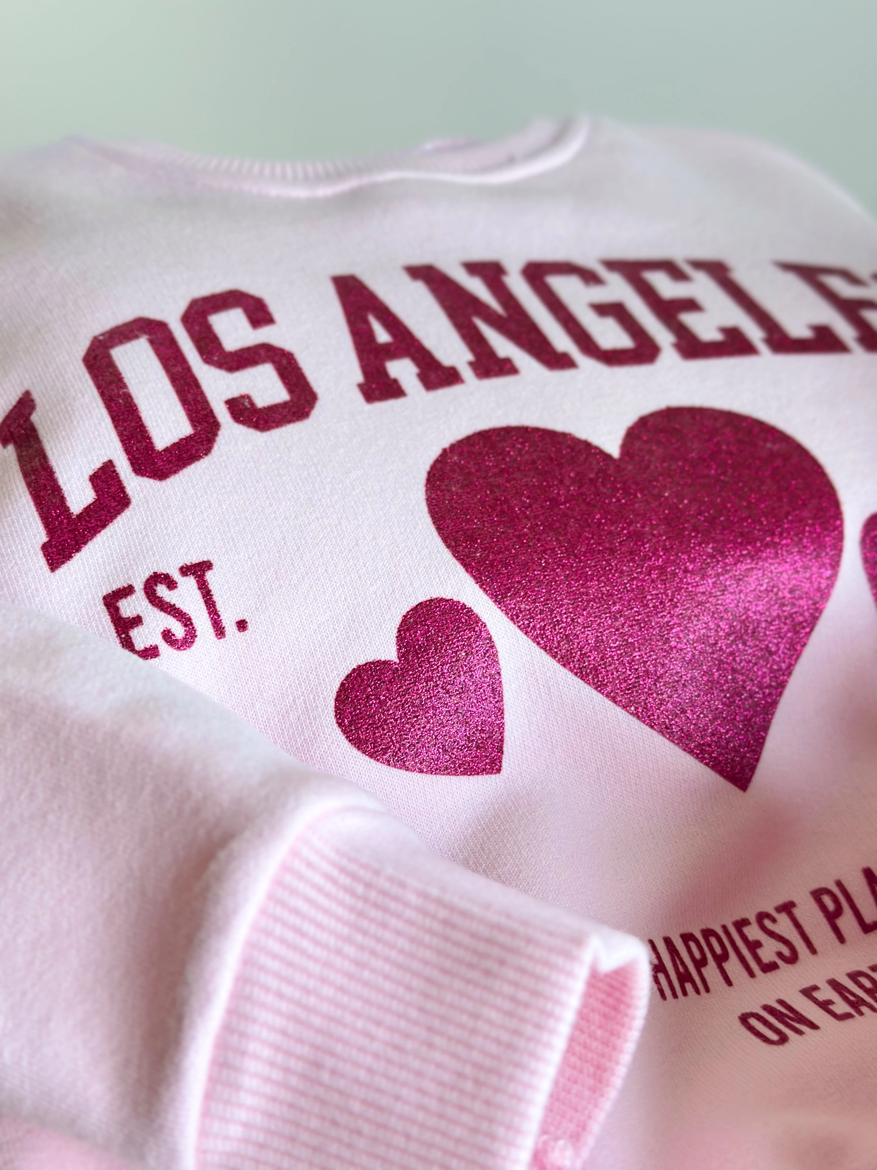 Kalp Baskılı Sweatshirt ve Fiyonk Detay Eşofman Takım