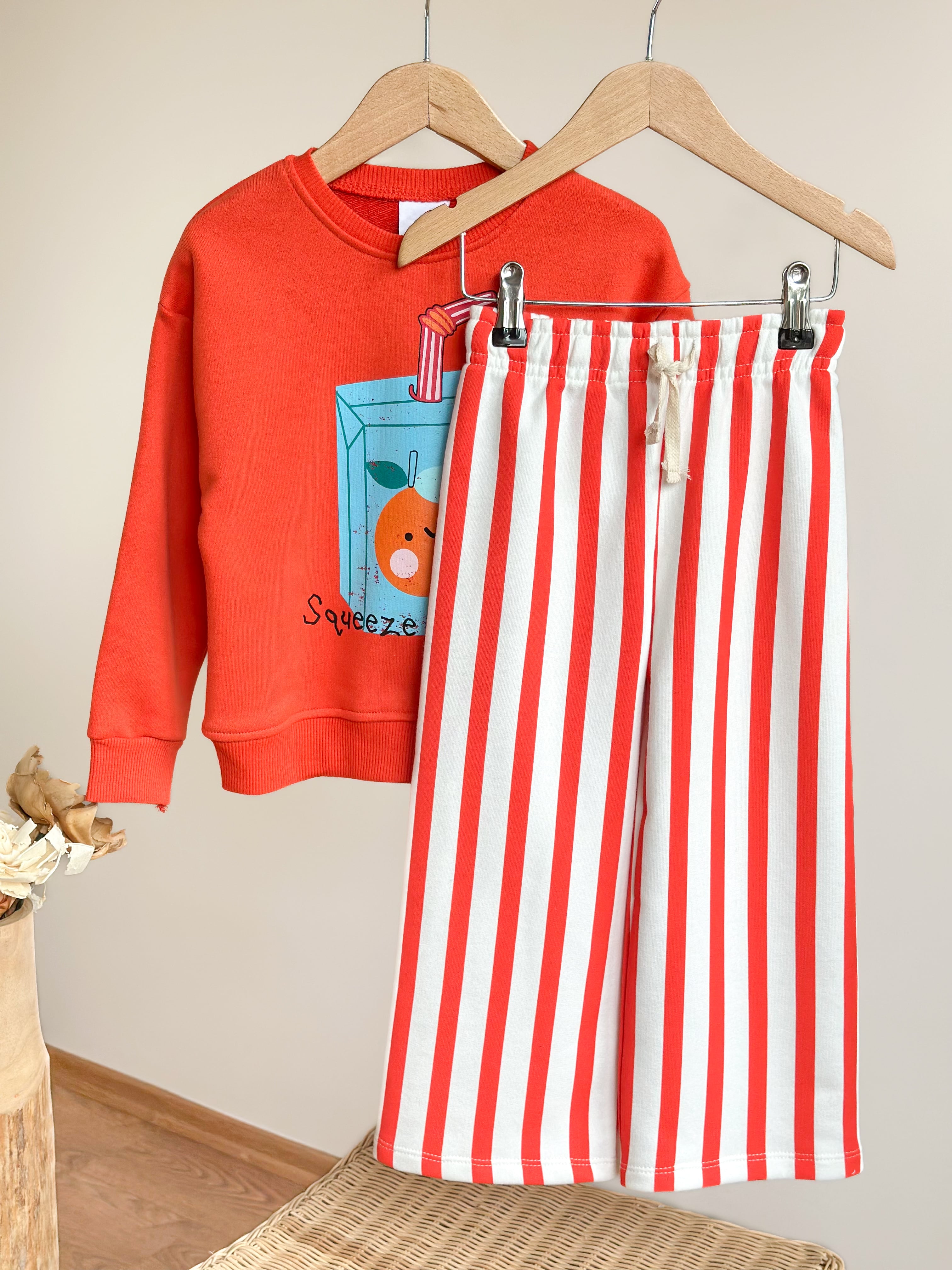 SQUEEZE THE DAY Baskılı Sweatshirt Ve Pantolon Takım 