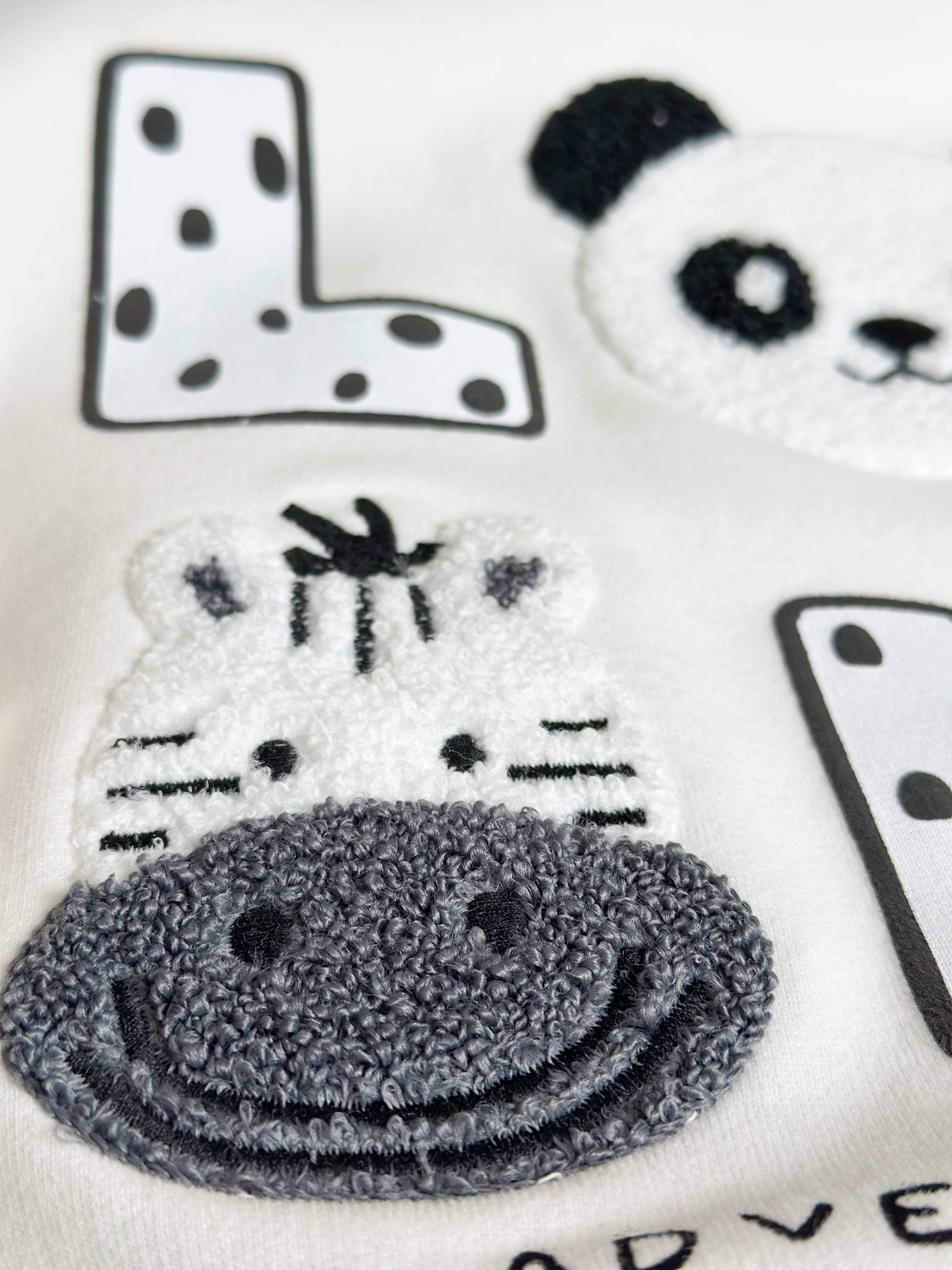 LOOK Nakış Detay Sweatshirt ve Pantolon Takım