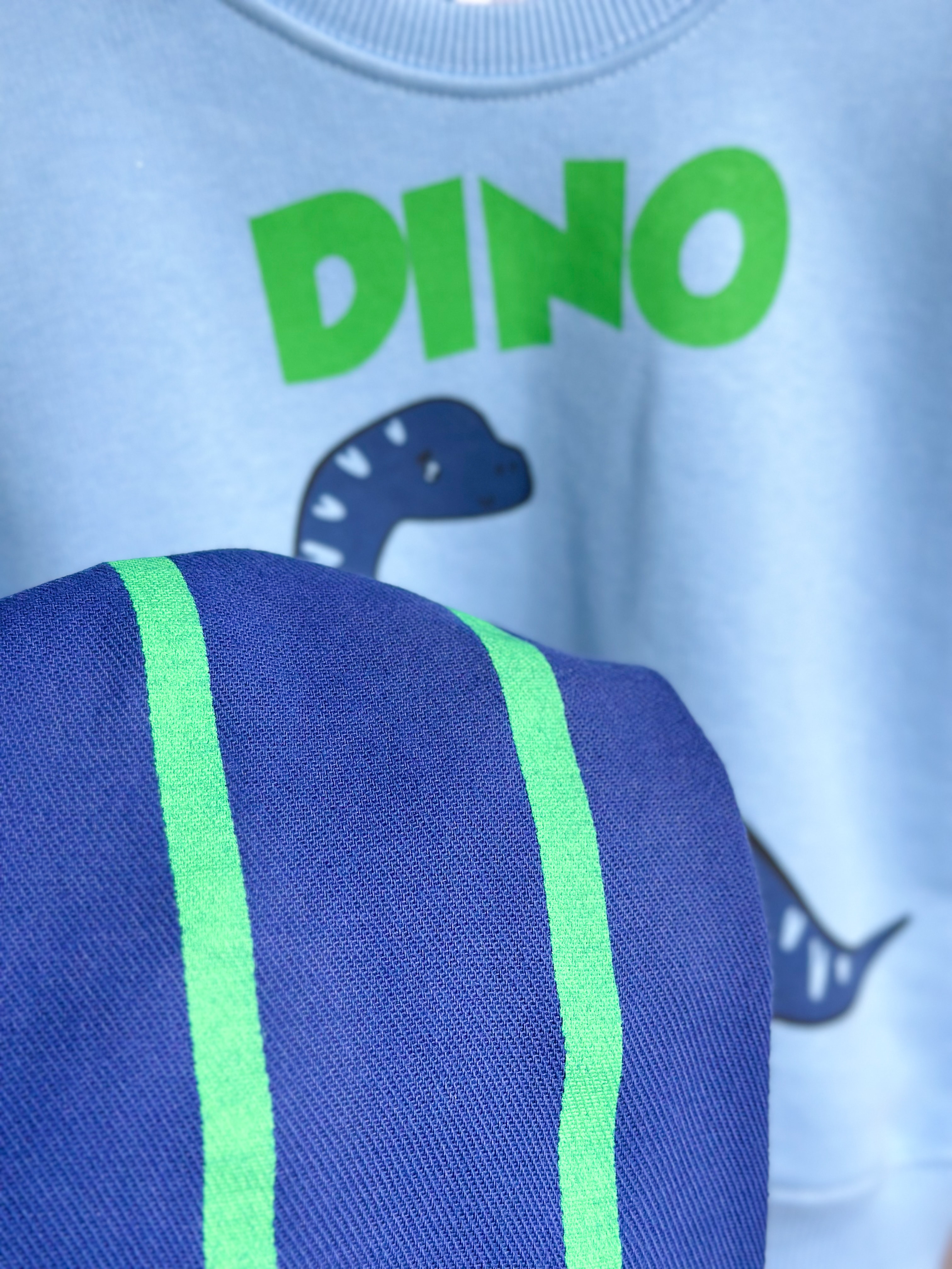 MİNİ DİNO Sweatshirt ve Dokuma Pantolon Takım