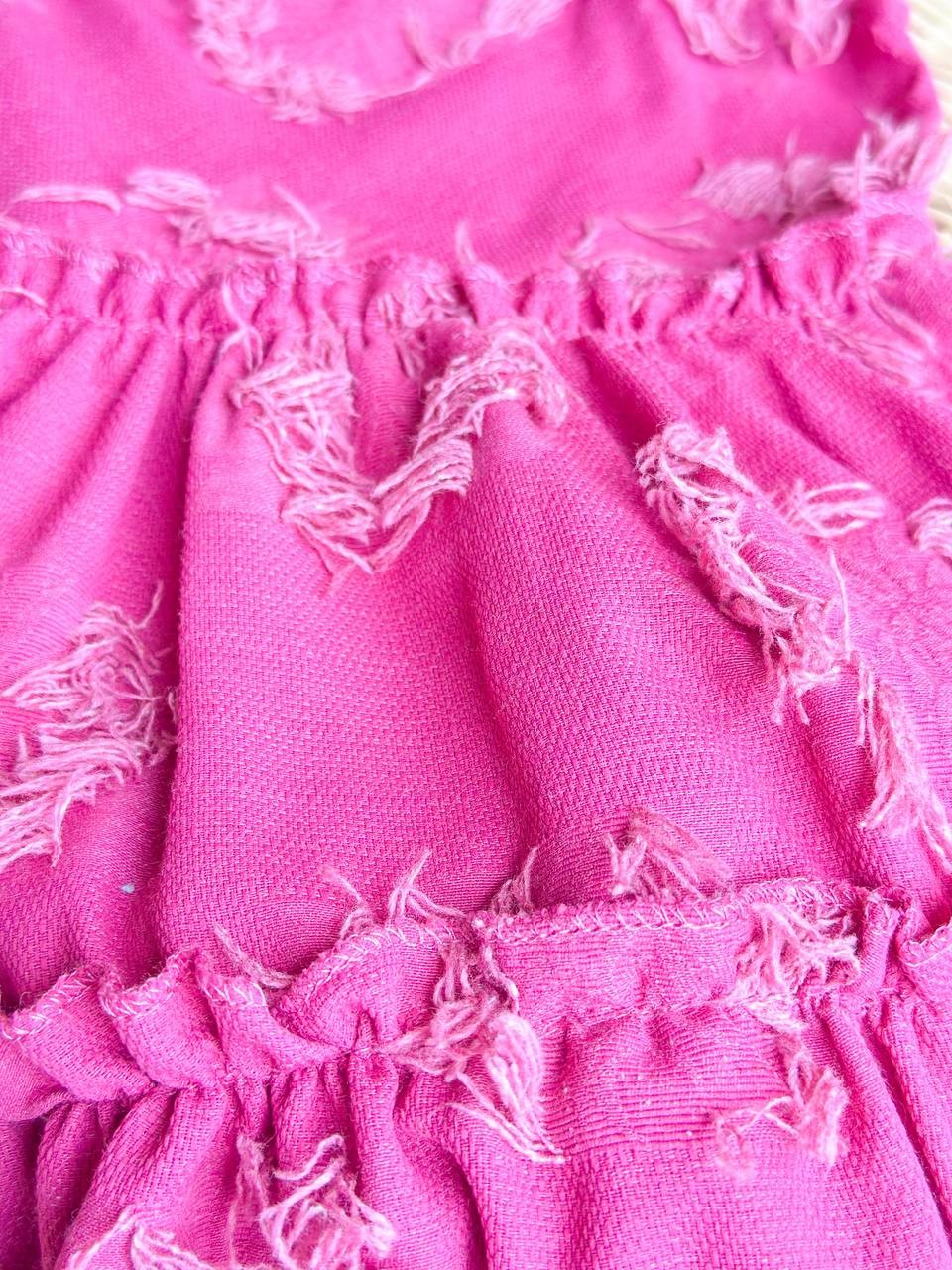 PINK CUTE GIRL Omuz Detaylı Elbise