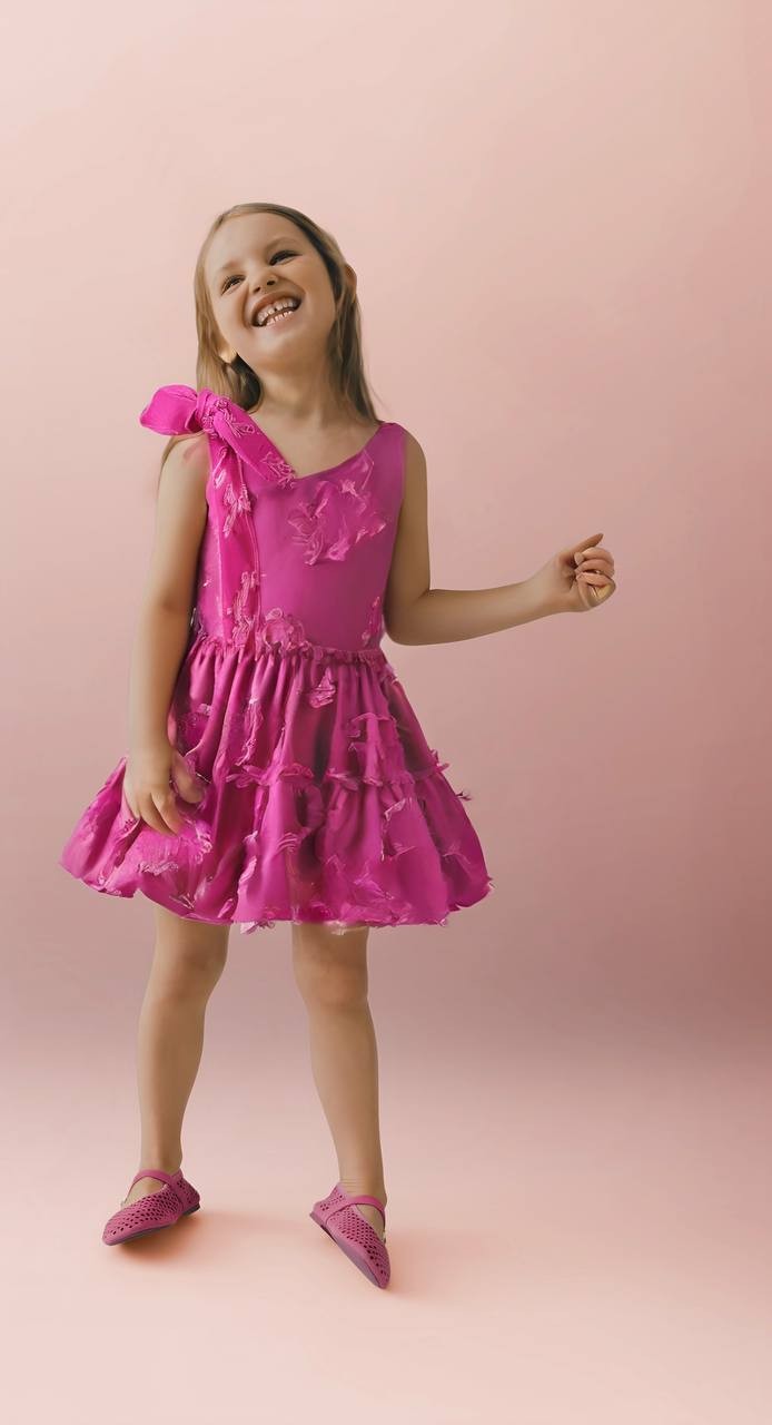 PINK CUTE GIRL Omuz Detaylı Elbise