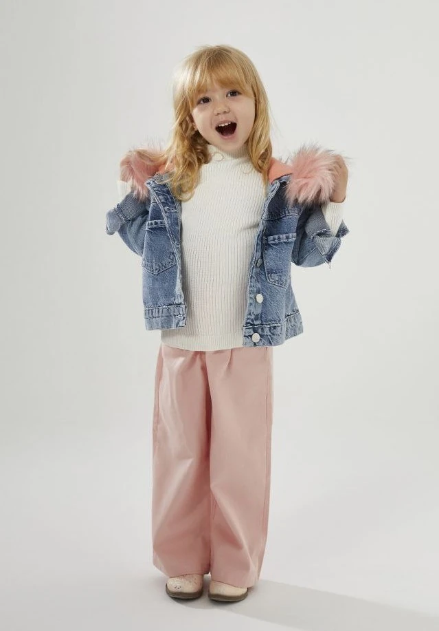 Kürk Detaylı Kot Ceket