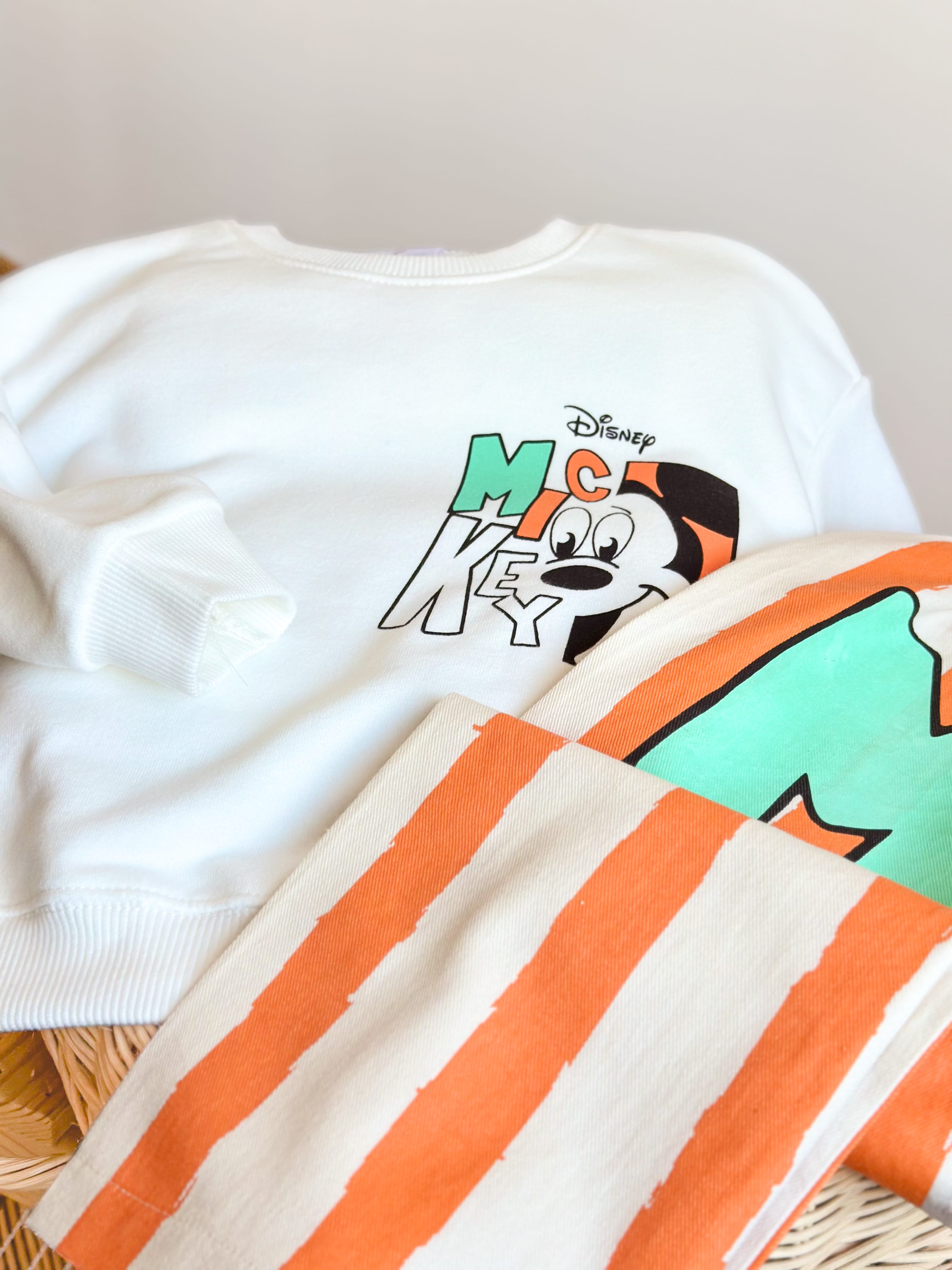 Karakter Baskılı Sweatshirt ve Dokuma Pantolon Takım