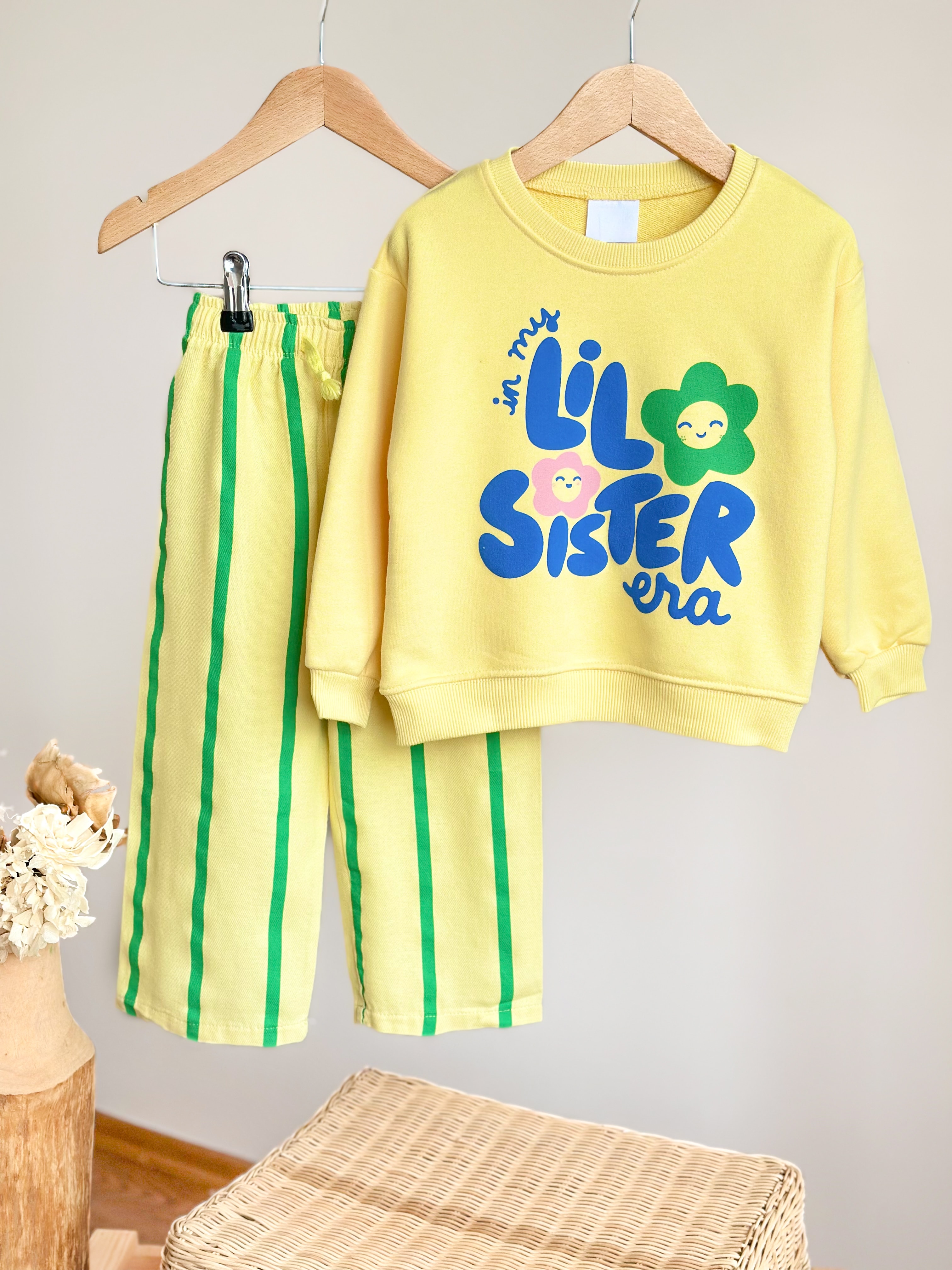 LIL SISTER Sweatshirt ve Dokuma Pantolon Takım