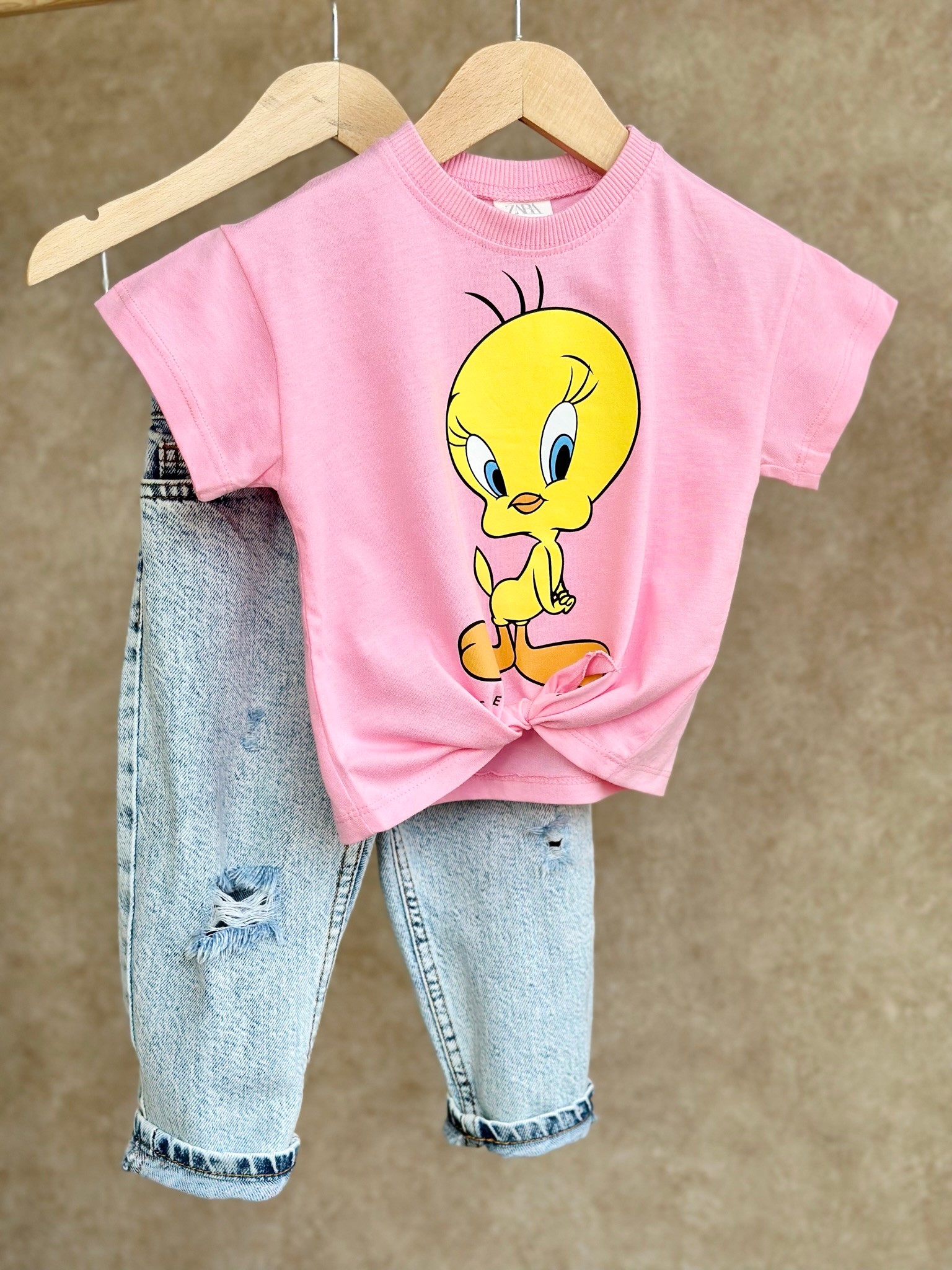 Tweety Önden Bağlamalı T-Shirt