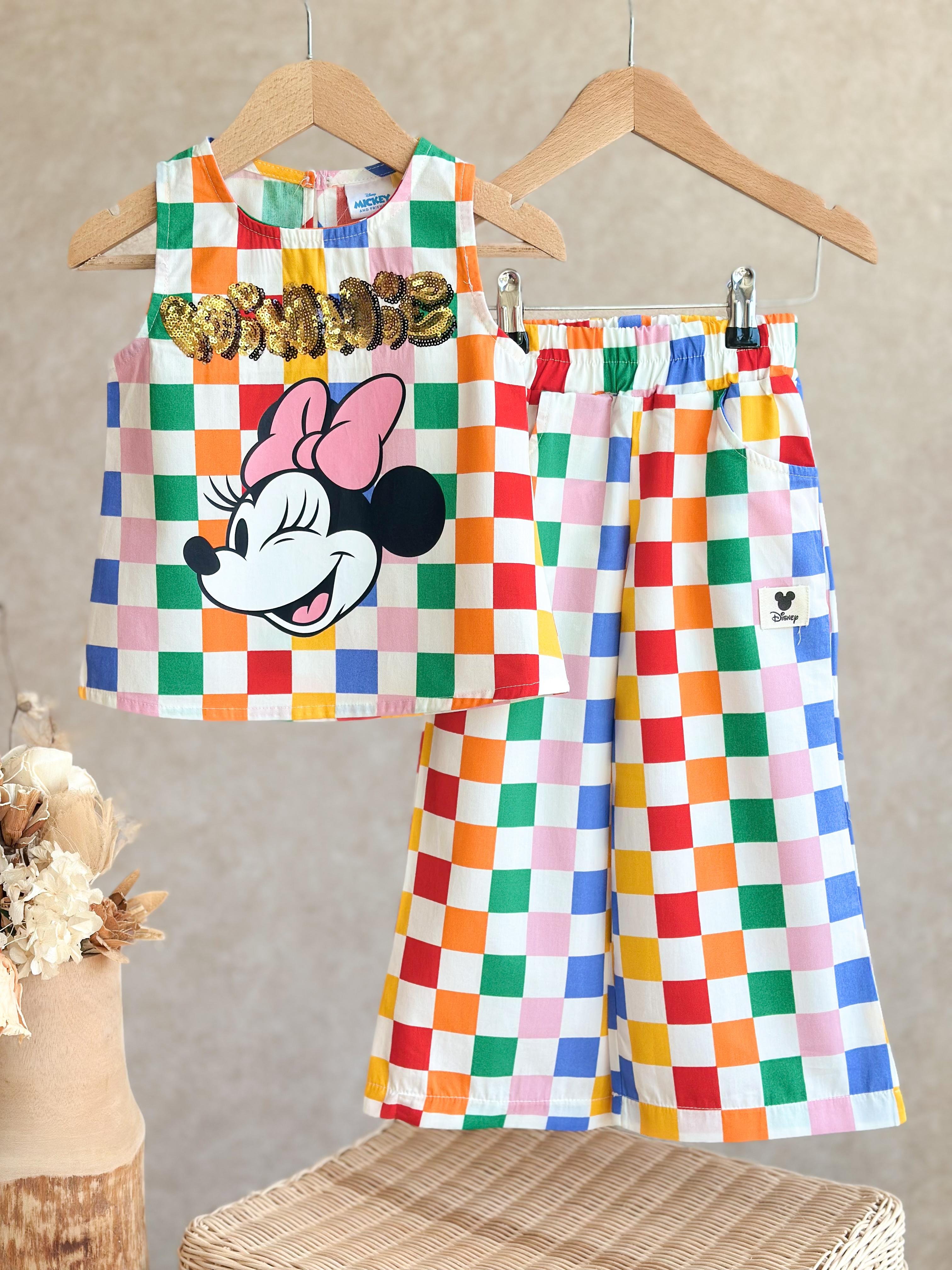 Disney Minnie Baskılı Payetli Kız Çocuk Takım