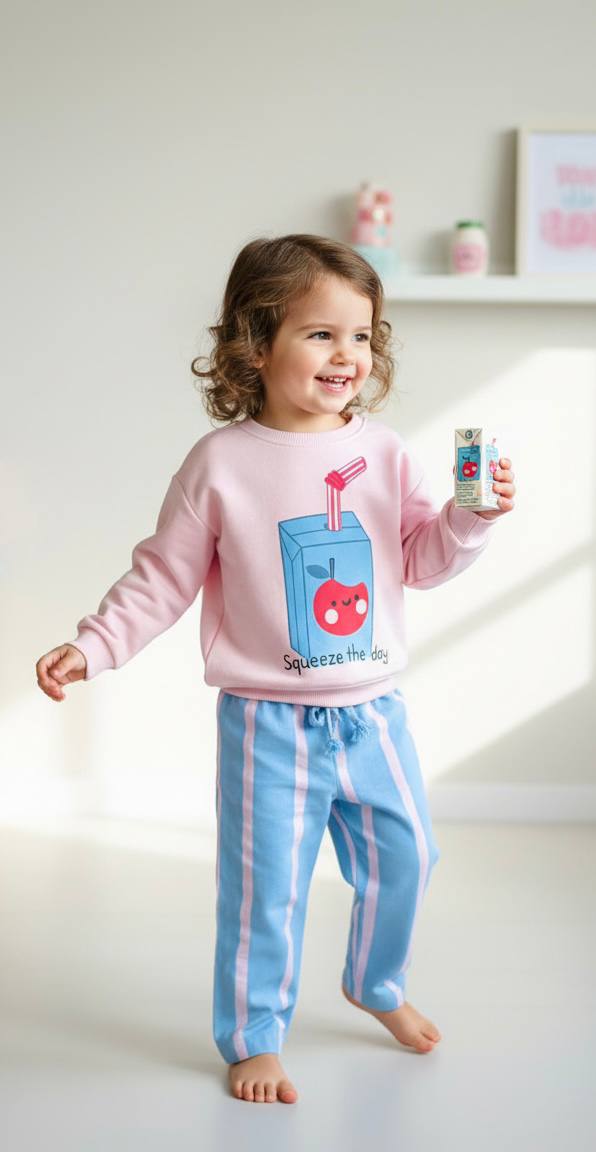 FRUIT JUICE Sweatshirt ve Dokuma Pantolon Takım