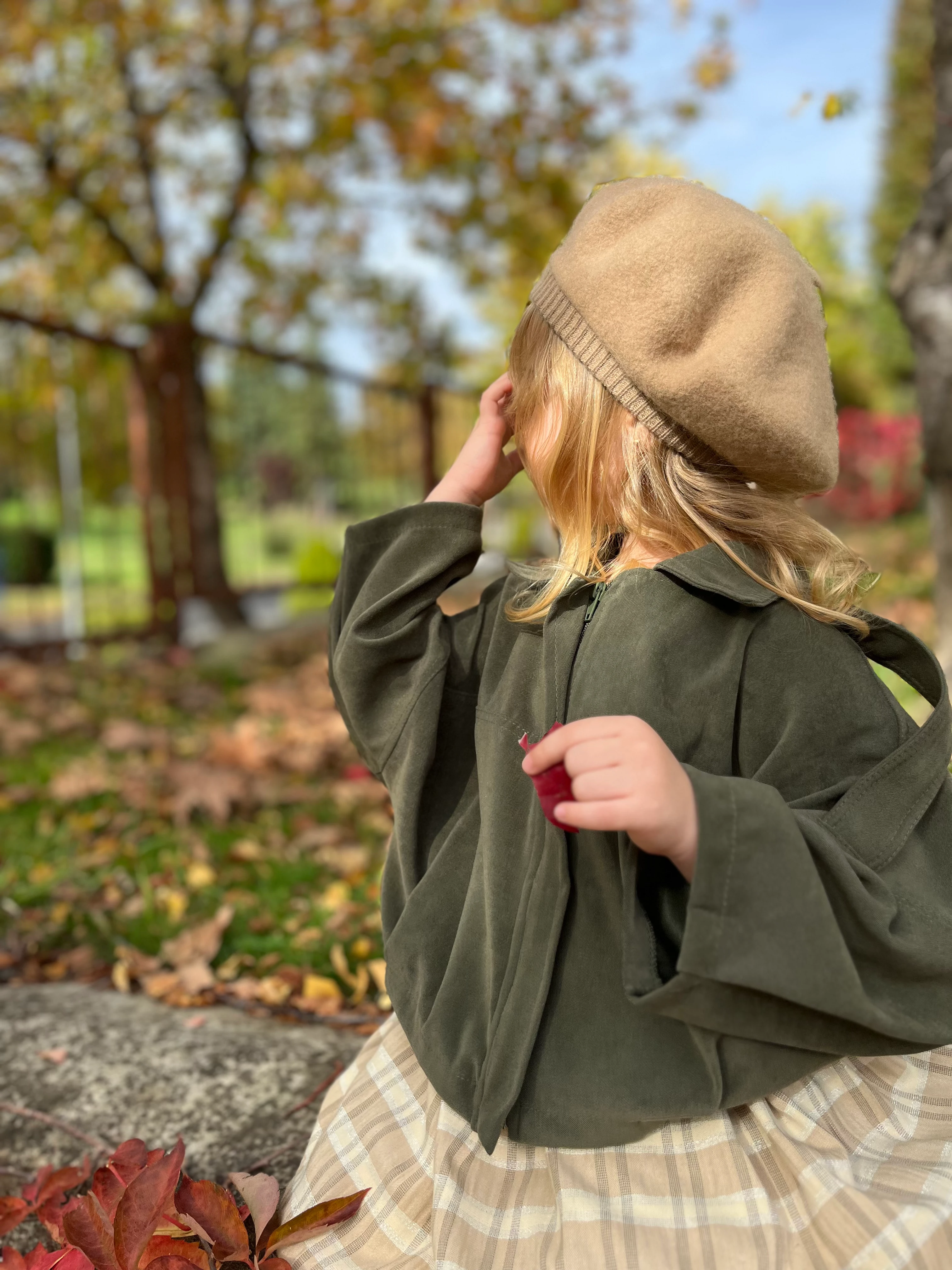 ADA Süet Görünümlü Bomber Ceket ve Gofre Etek Kız Çocuk Takım