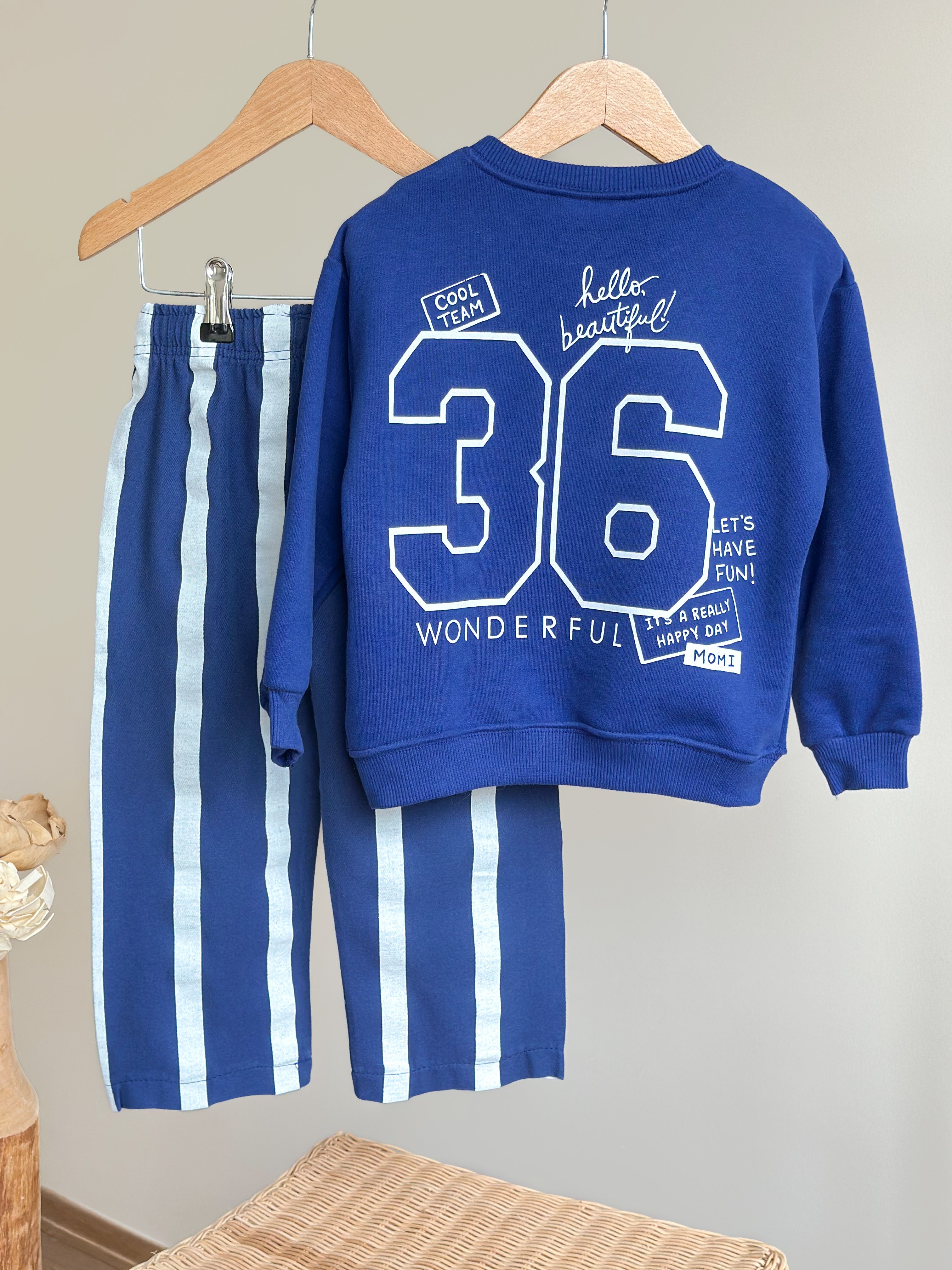 36 BOYS WONDERFUL Sweatshirt ve Dokuma Pantolon Takım