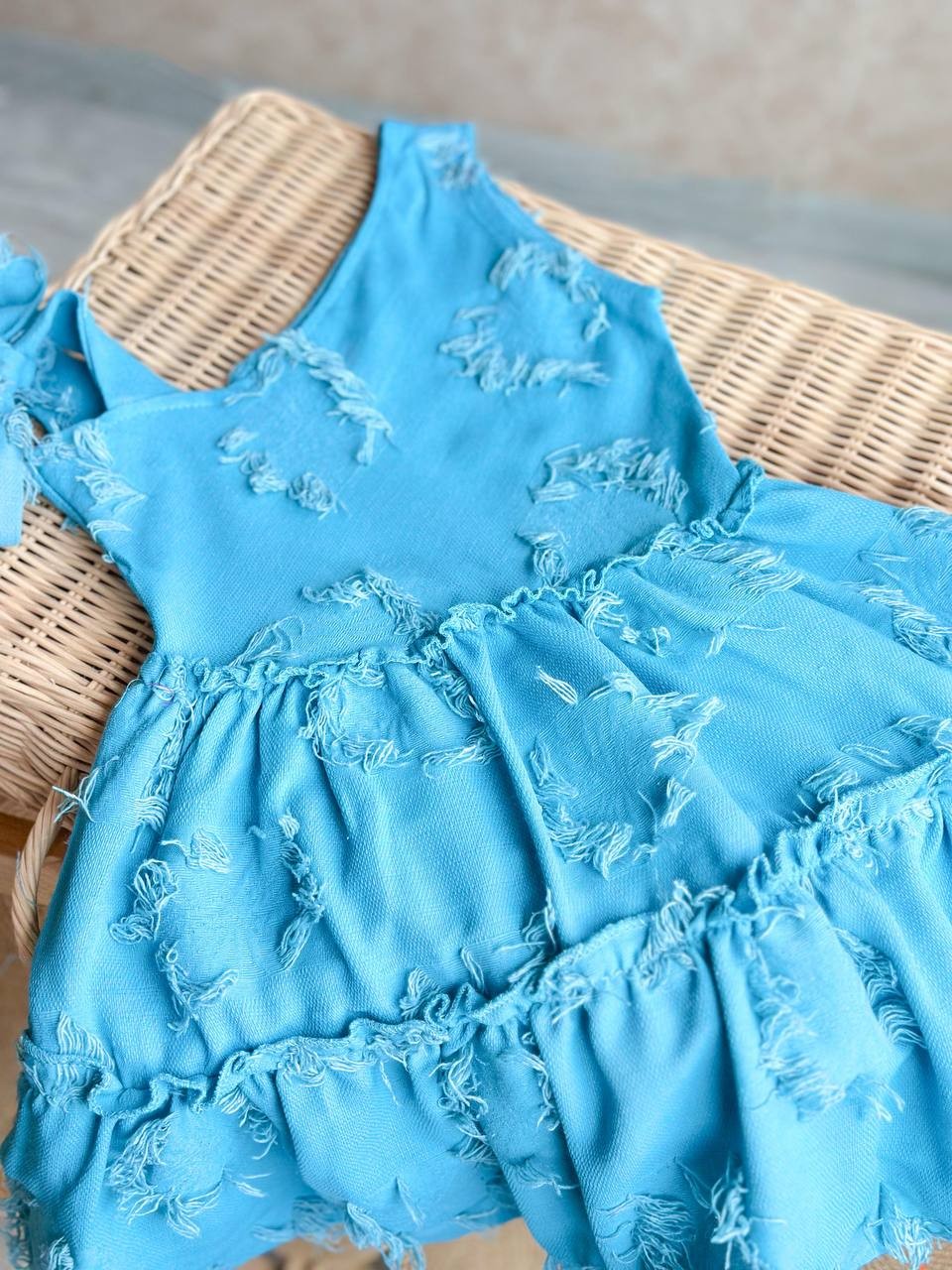 BLUE CUTE GIRL Omuz Detaylı Elbise