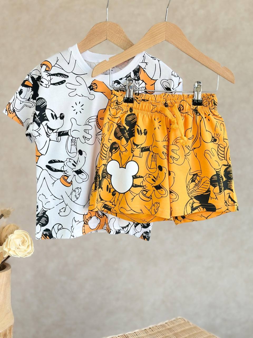 Mickey Mouse Erkek Çocuk Şortlu Takım