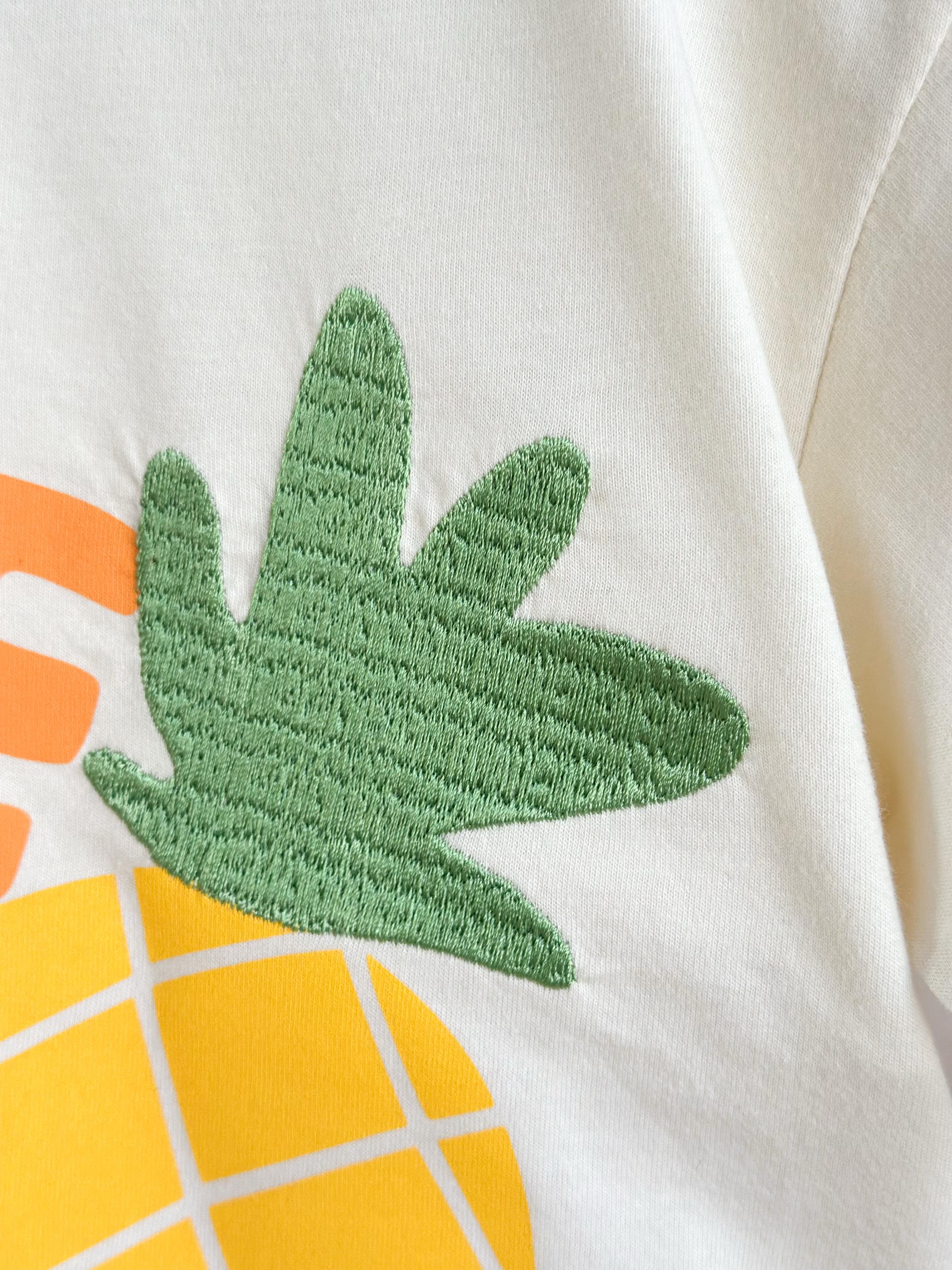 PINEAPPLE Kabartma Baskılı 3D T-Shirt ve Müslin Pantolon Takım