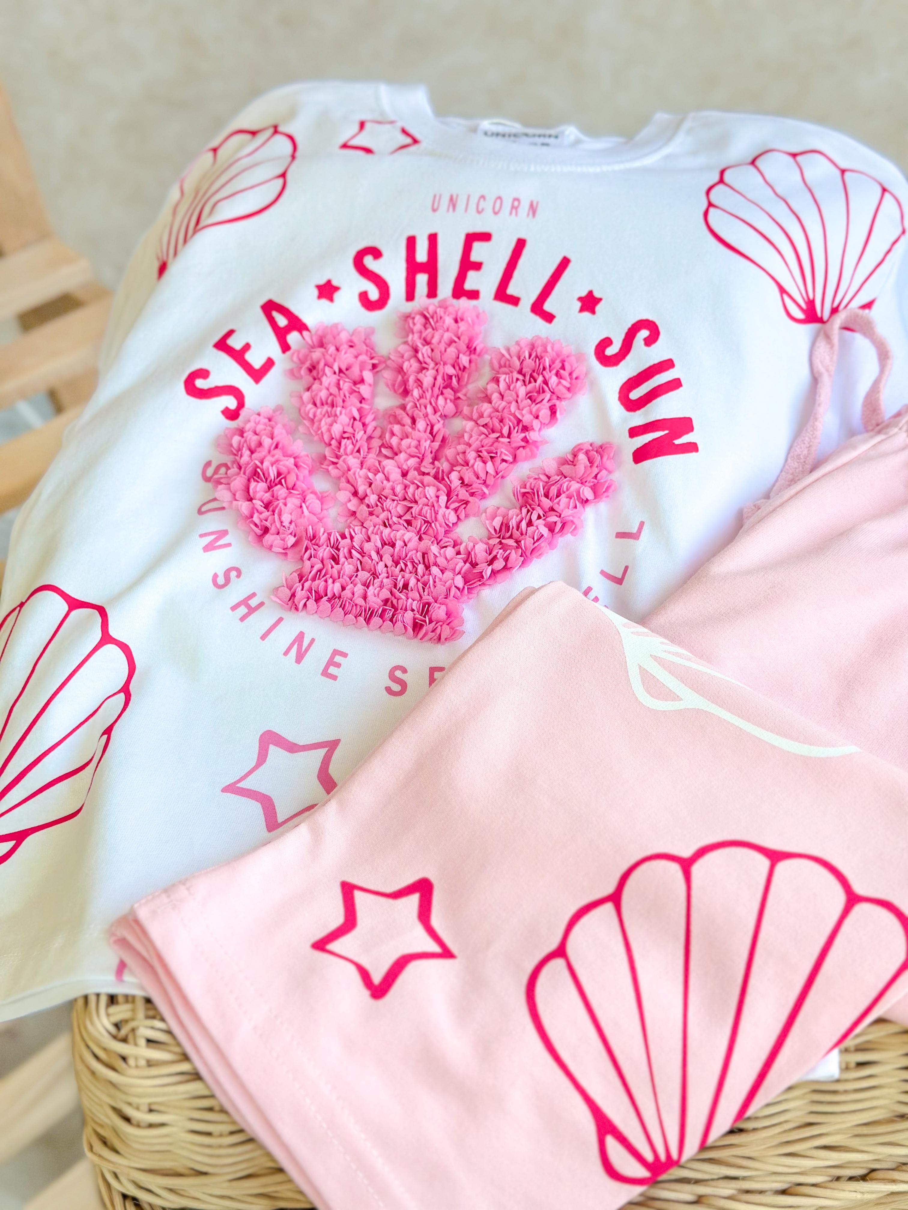 SEA SHELL SUN Kız Çocuk T-Shirt ve Eşofman Takım